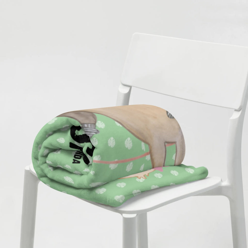 Baby blanket with name sloth pair Sloth, sloth, trend animal, in love, love, lovers, engaged, together, lazy, sloth couple, sloth love, relax, favourite animal