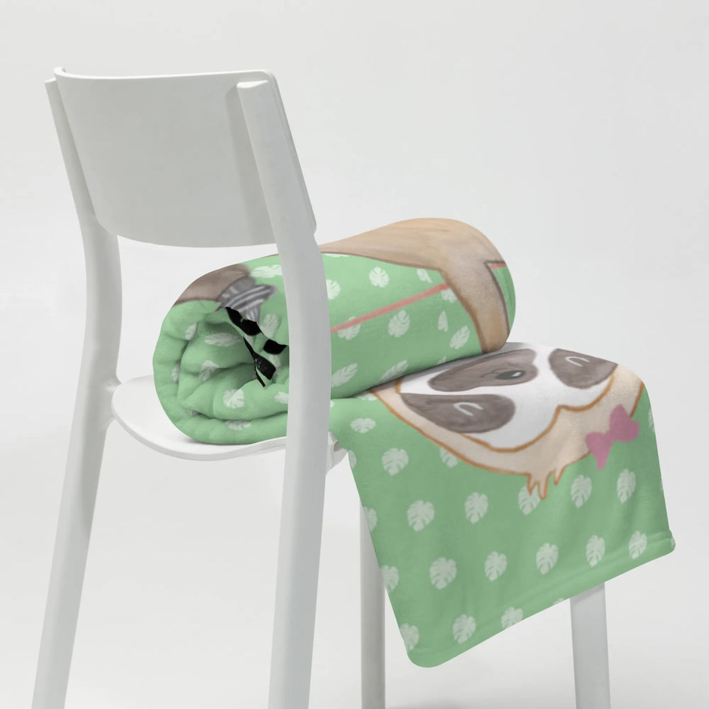 Baby blanket with name sloth pair Sloth, sloth, trend animal, in love, love, lovers, engaged, together, lazy, sloth couple, sloth love, relax, favourite animal