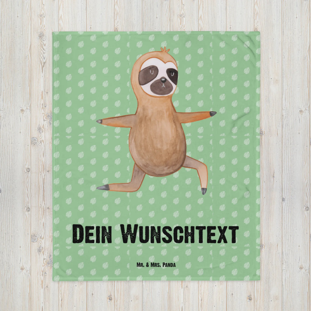 Baby blanket with name sloth yoga Sloth, sloth, trend animal, yoga exercises, yoga, lazy, warrior, favorite animal, namaste