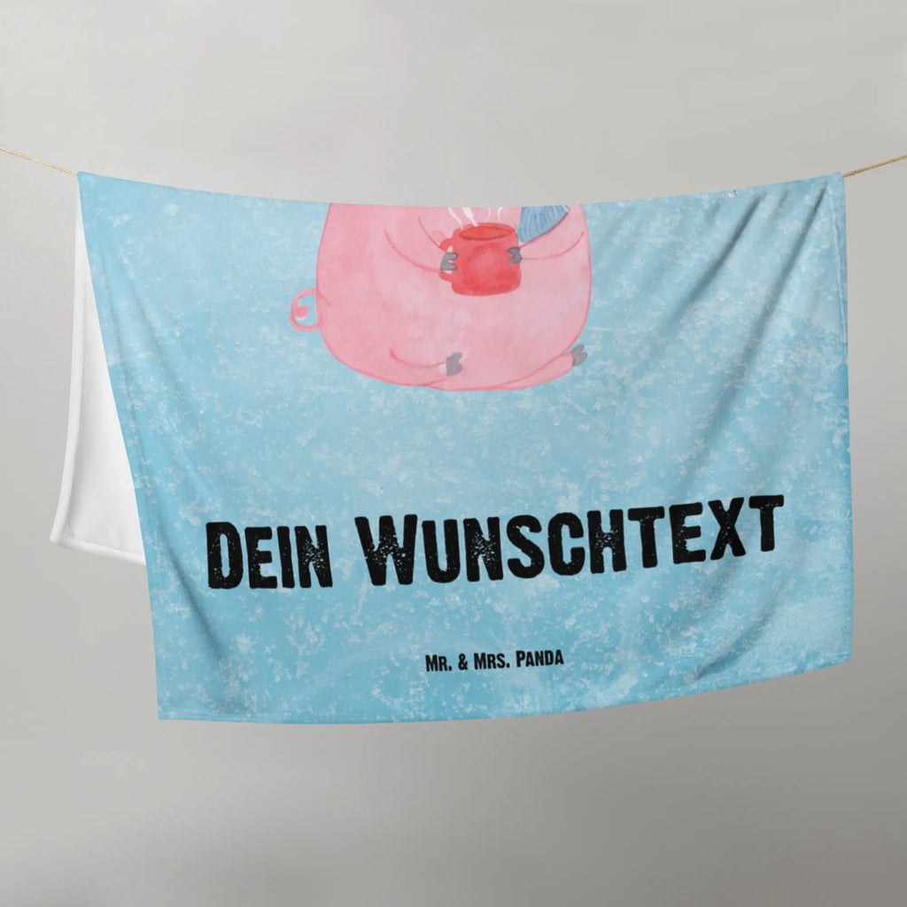 Kocyk dla niemowląt z imieniem Świnka grzane wino Zima, Boże Narodzenie, dekoracje świąteczne, Mikołaj, Adwent, Wigilia, zimowy motyw