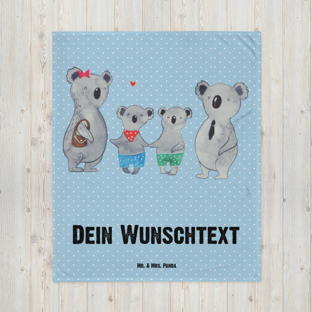 Kocyk dla niemowląt z imieniem Rodzina koali dwa Babygeschenk personalisiet, Krabbeldecke personalisiert, Babdyecke personalisiert, Babygeschenk mit Namen, Babydecke bedrucken, Krabbeldecke mit Namen, Babydecke mit Namen, Familie, Vatertag, Muttertag, Bruder, Schwester, Mama, Papa, Oma, Opa, beste Familie, Lieblingsfamilie, Koala, Familienzeit, Koalafamilie, Familienleben, Koalabär