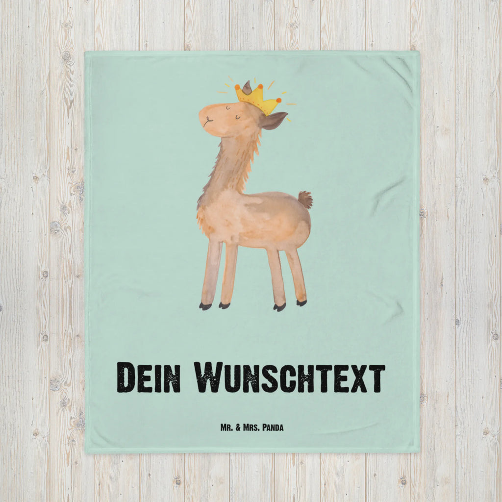 Baby blanket with name lama king Llama, llama, alpaca, trendy animal, queen, mum, lamas, king, boss, colleague, dad, girlfriend, office colleague, lama, supervisor, high school graduation