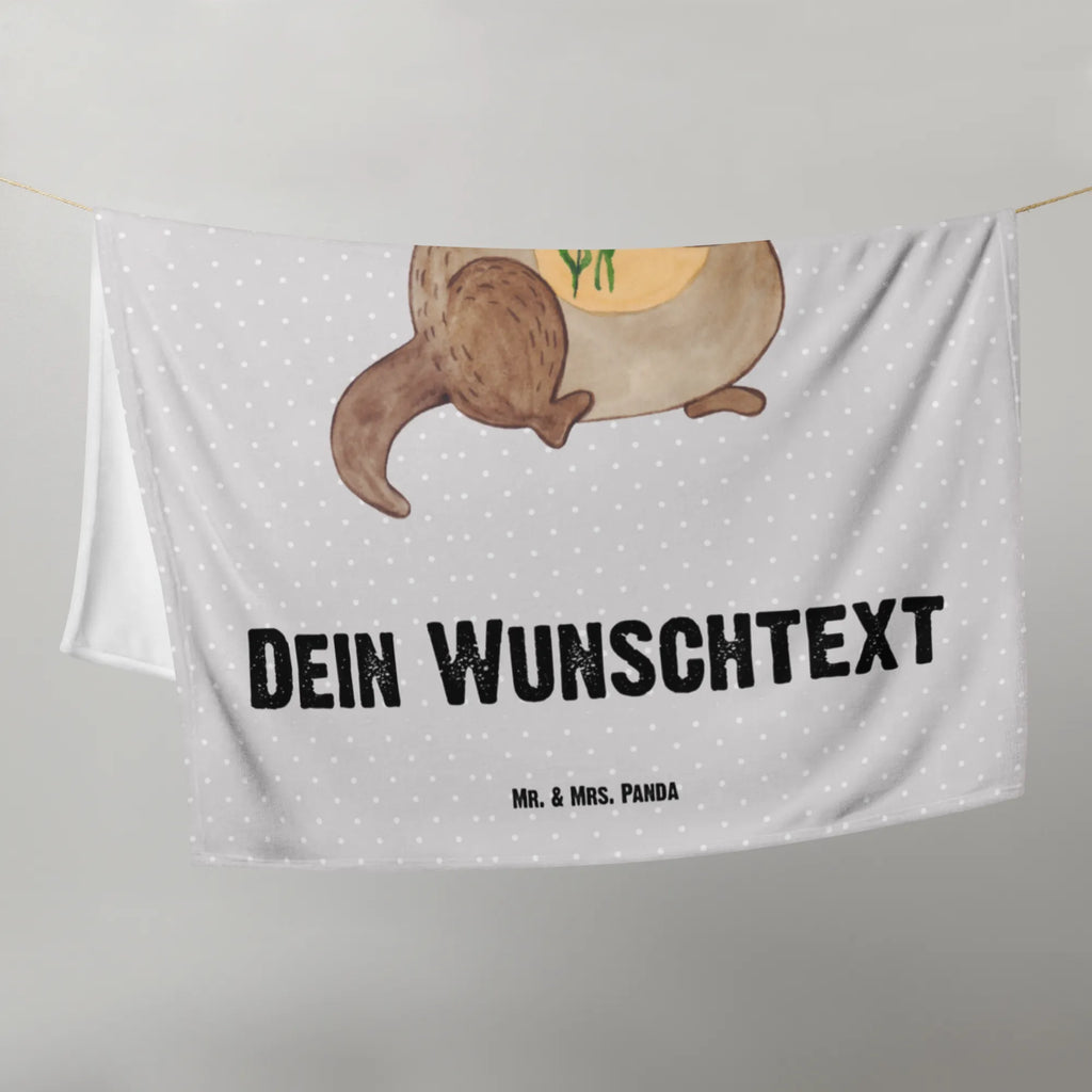 Baby blanket with name otter Bunch of flowers otter, marten, sea otter, European otter, water mammal, aquatic animal, baby otter, predator, water, otter gifts, animal lover, gift ideas for animal lovers, animal, mammal, water animal, gifts for people in love, Otter Sea Otter Lake Otter