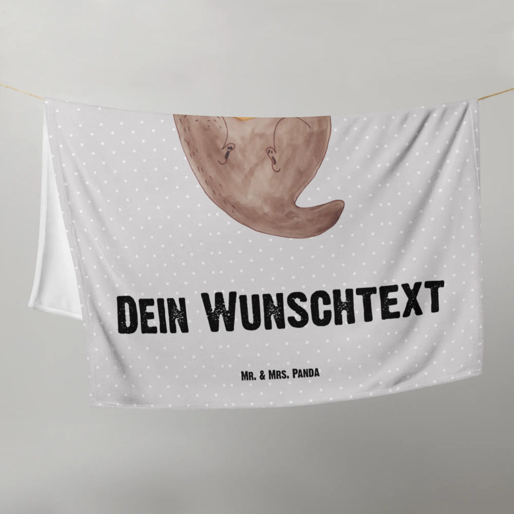 Baby blanket with name otter shell otter, marten, sea otter, European otter, water mammal, aquatic animal, baby otter, predator, water, otter gifts, animal lover, gift ideas for animal lovers, animal, mammal, water animal, gifts for people in love, dreaming, motivation, office, otter love, brooding, daydreaming