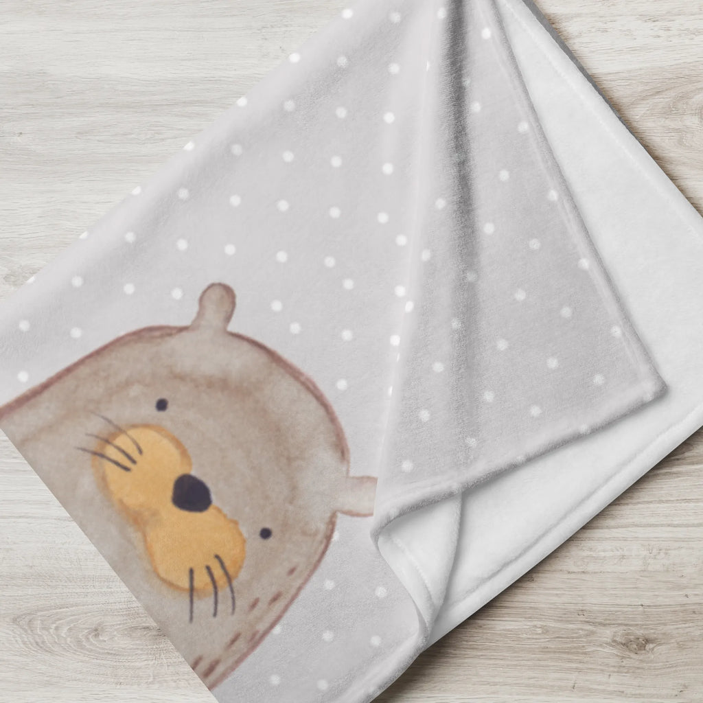 Baby blanket with name otter Stone otter, marten, sea otter, European otter, water mammal, aquatic animal, baby otter, predator, water, otter gifts, animal lover, gift ideas for animal lovers, animal, mammal, water animal, gifts for people in love, Otter Sea Otter Lake Otter