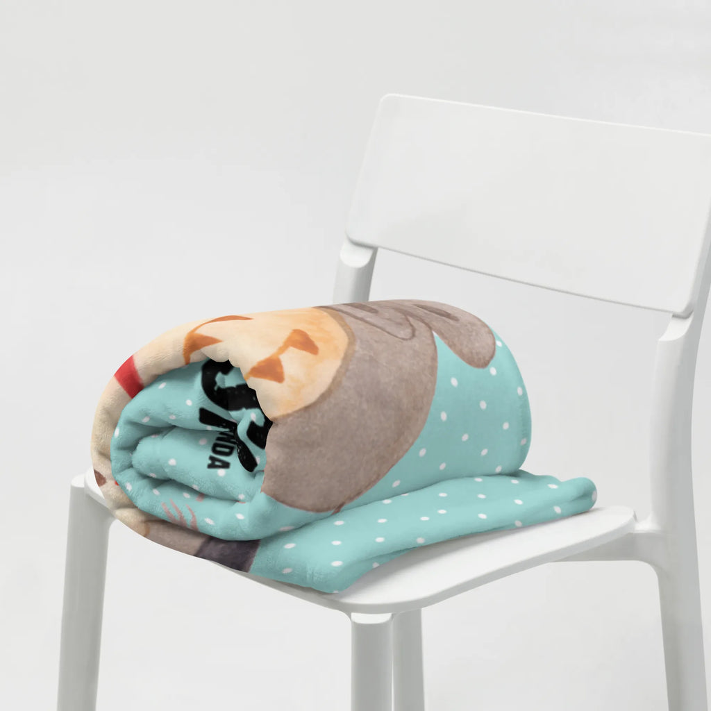 Baby blanket with name Owl France owl, forest animal, bird, nocturnal, gift ideas, birthday present, illustrated, funny, romantic gift, owl decor, hibou, Owls, Owl, Say French, Life is beautiful, Say beautiful, La vie est belle, Owl decoration, France