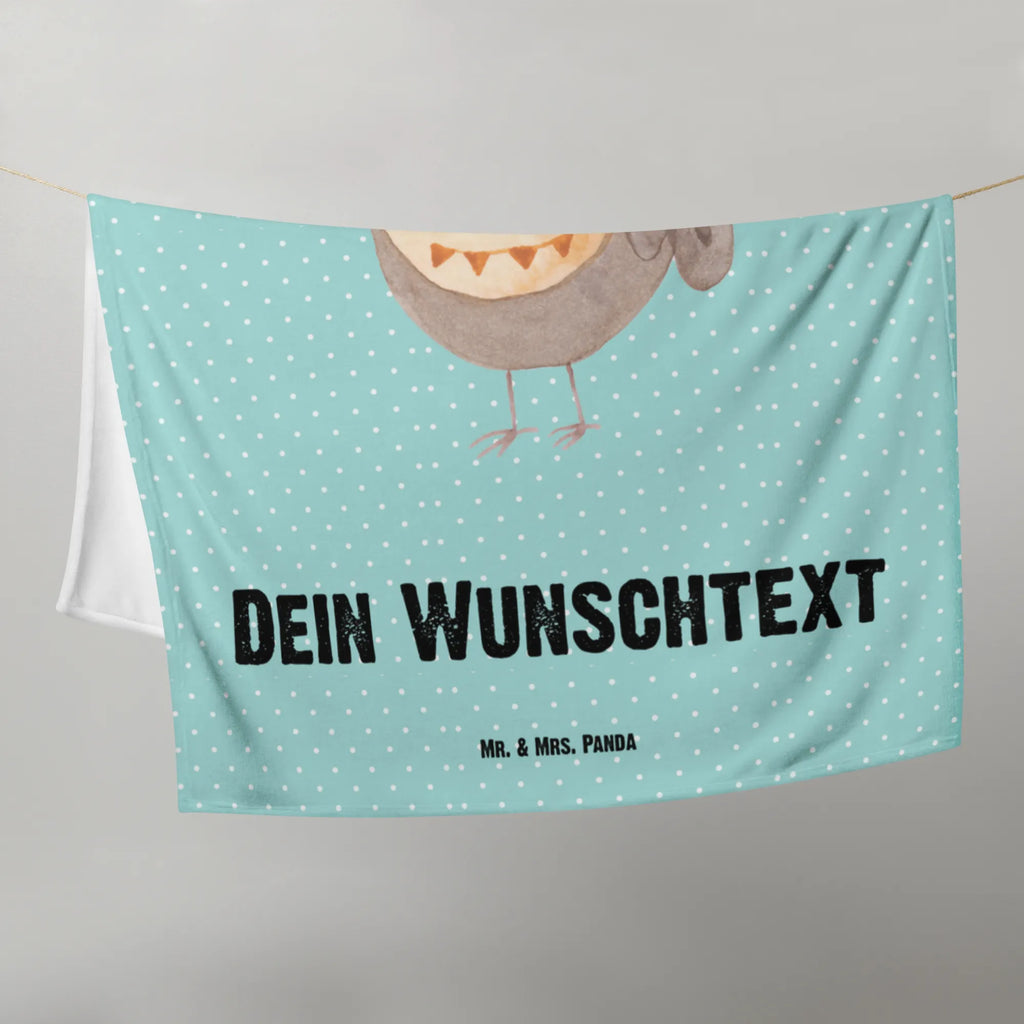 Baby blanket with name Owl France owl, forest animal, bird, nocturnal, gift ideas, birthday present, illustrated, funny, romantic gift, owl decor, hibou, Owls, Owl, Say French, Life is beautiful, Say beautiful, La vie est belle, Owl decoration, France