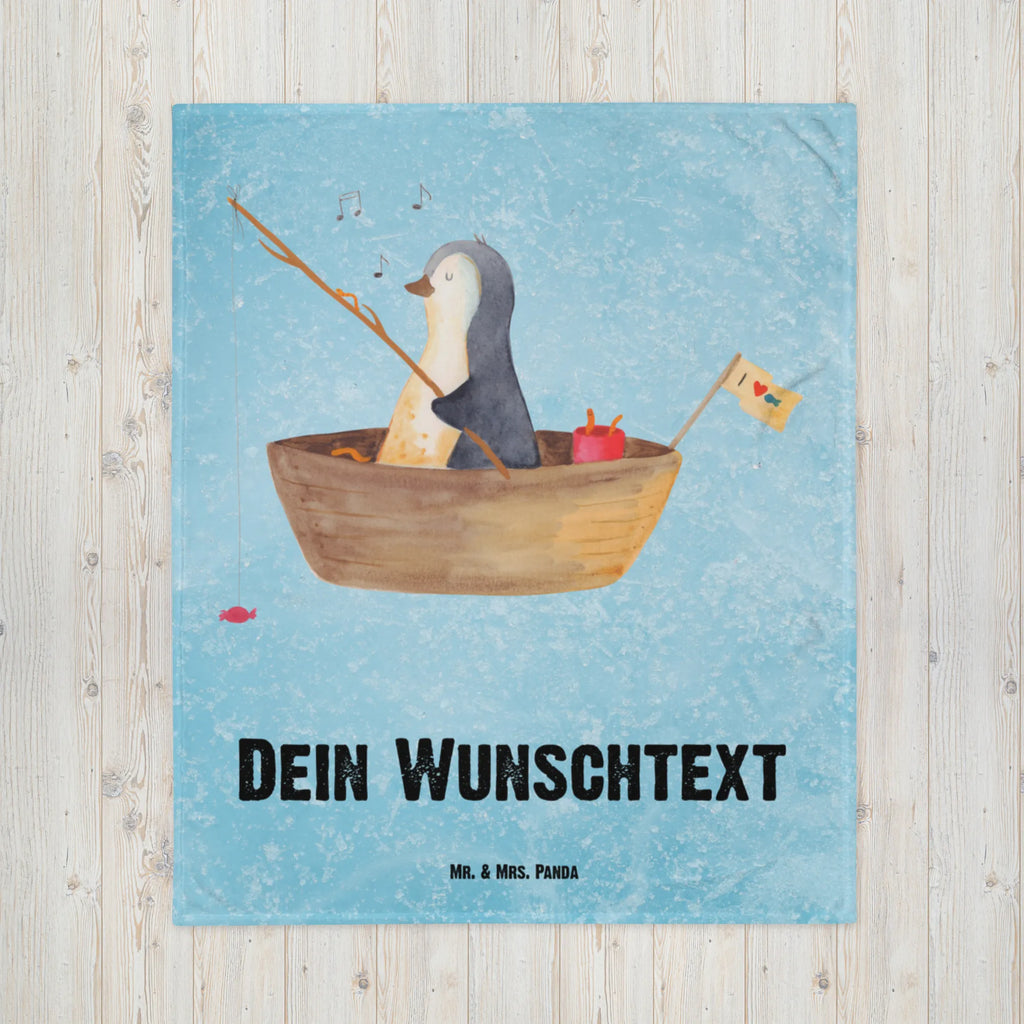 Baby blanket with name Penguin fishing boat Penguin, North Pole, Winter, Penguins, penguins, boat, motivation, love of life, fishing boat, fishing, life, divorce, new start, gift idea heartache, separation, new beginning, enjoy