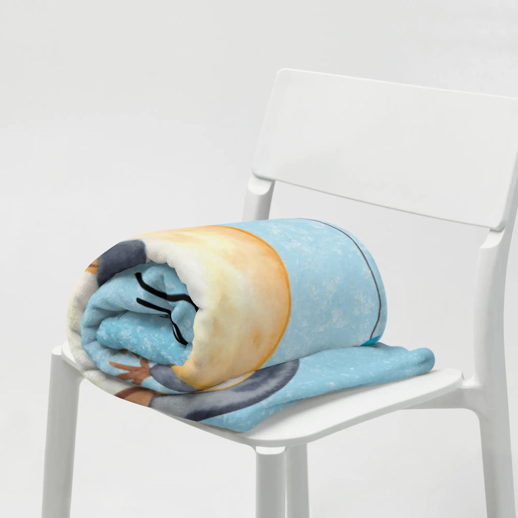 Baby blanket with name Penguin angler Penguin, North Pole, Winter, Penguins, plan, hobby, penguins, gift, gift idea, planner, friends, daydreams, motivation, fishing, new start, angler, vacation, daily schedule, weekend, penguin