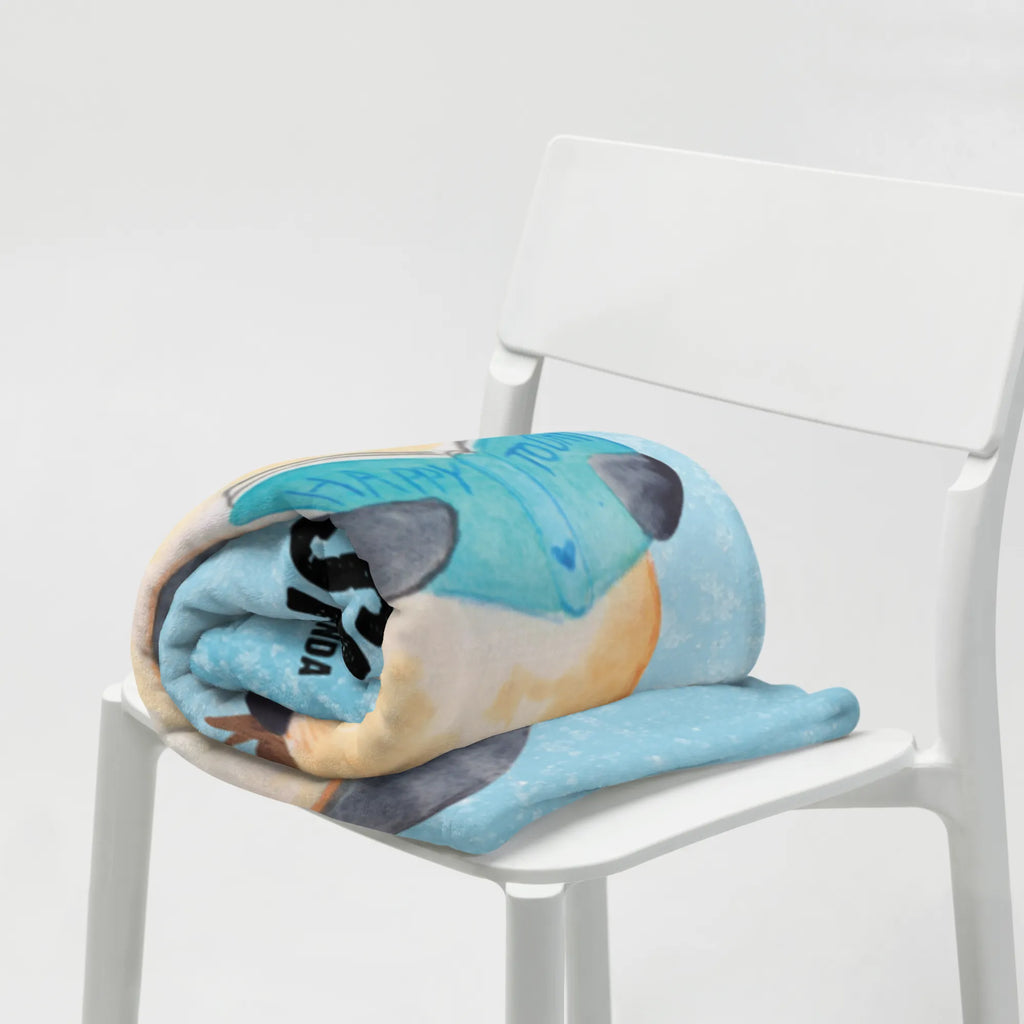 Baby blanket with name Penguin A book Penguin, North Pole, Winter, Penguins, penguins, vacation, reading, holidays, book, bookworm, doing nothing, leisure, lazing around