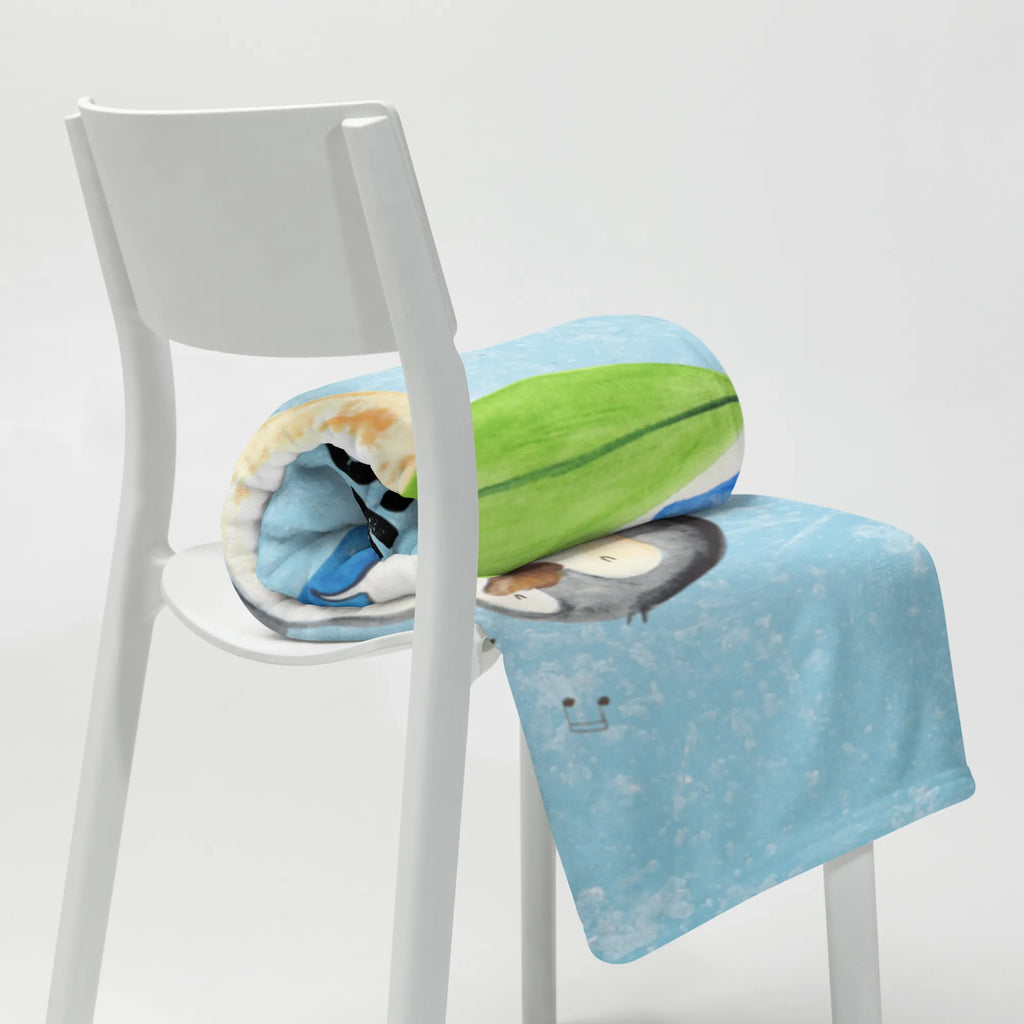 Baby blanket with name Penguin surfer Penguin, North Pole, Winter, Penguins, holidays, surfing, penguins, wave riding, surfers, Portugal, waves, Hawaii