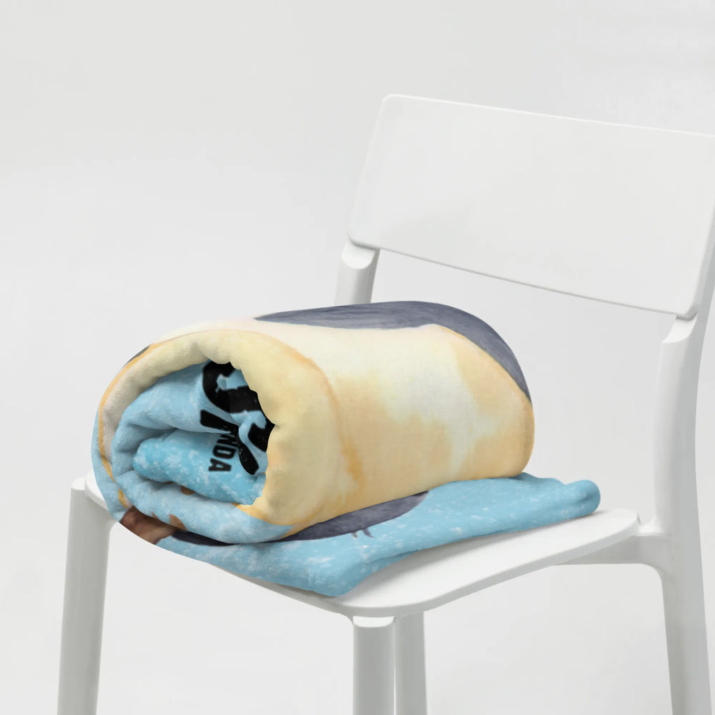 Baby blanket with name Penguin embrace Penguin, North Pole, Winter, Penguins, wedding, love, lovers, anniversary, wedding day, engagement, love gift, proof of love, penguin, wedding gift