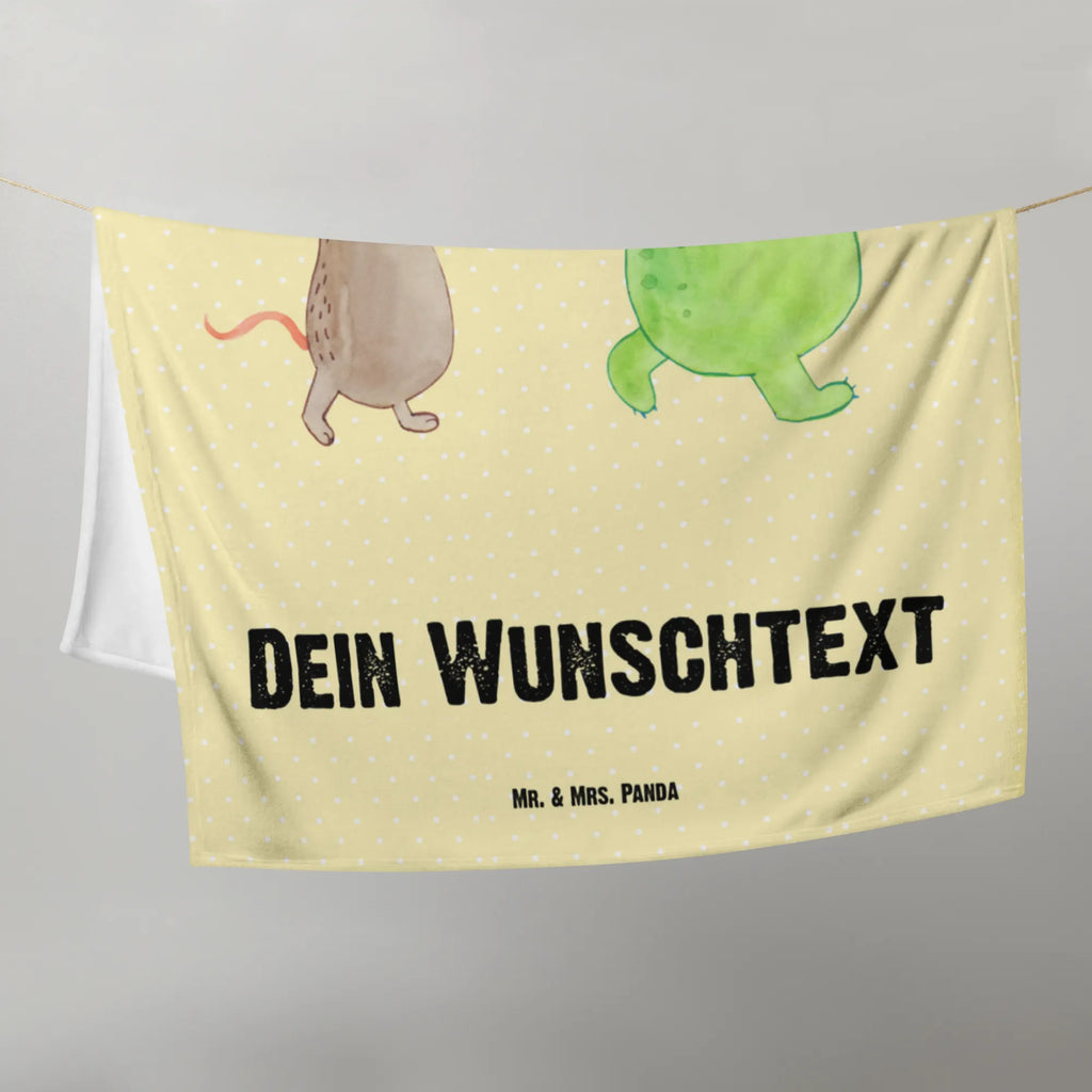 Baby blanket with name tortoise Mouse turtle, tortoise, reptile, ancient creature, cute, sweet, gift, gift ideas, birthday gift, illustrated, funny, turtle gift items, funny turtle gifts, pet turtles, mom, best friend, sister or daughter, turtle lover, best friends, girlfriends, mouse, friends