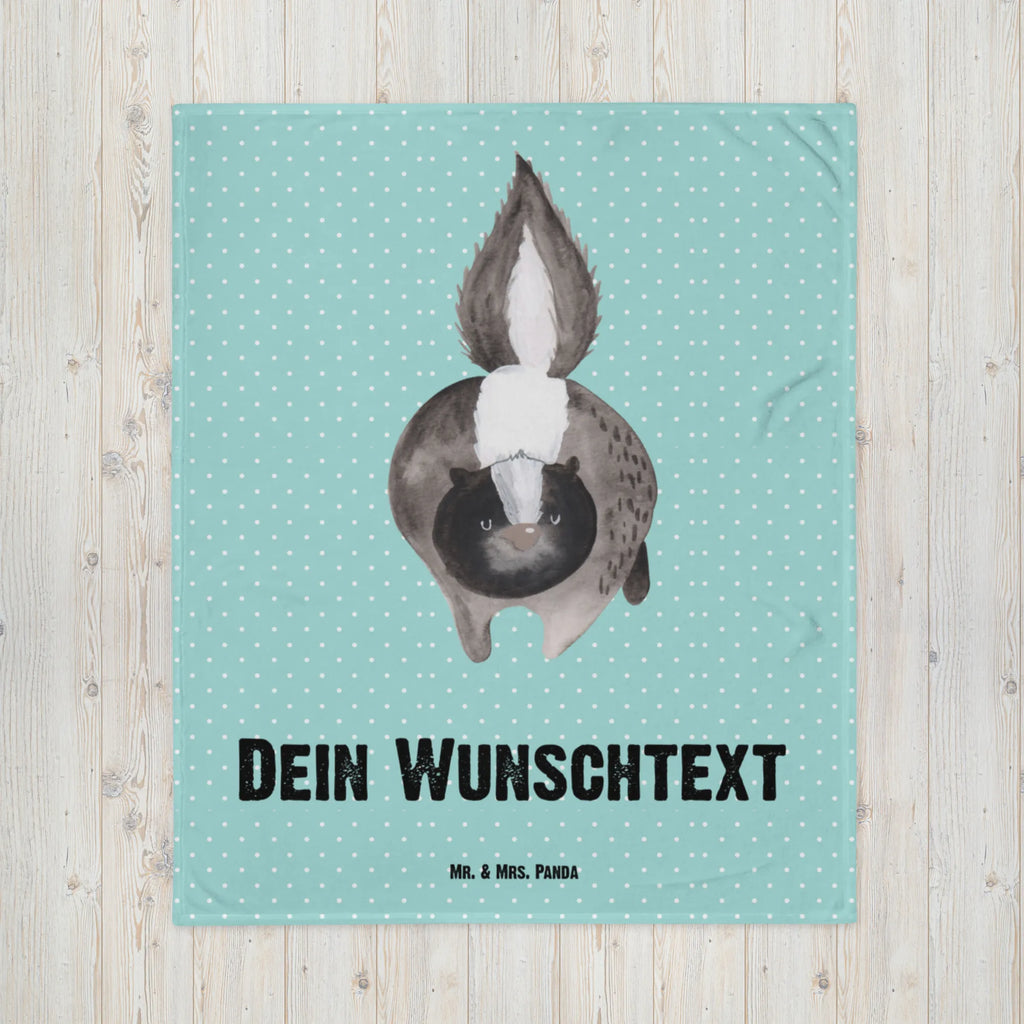 Baby blanket with name skunk attack Skunk, predator, threatening, stinker, stinky, skunk, wild animal, angry