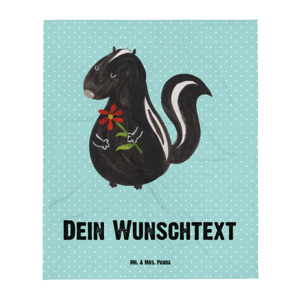Baby blanket with name skunk flower Skunk, wild animal, dreamy, stinker, skunk, predator, dreams, daydreamer, stink