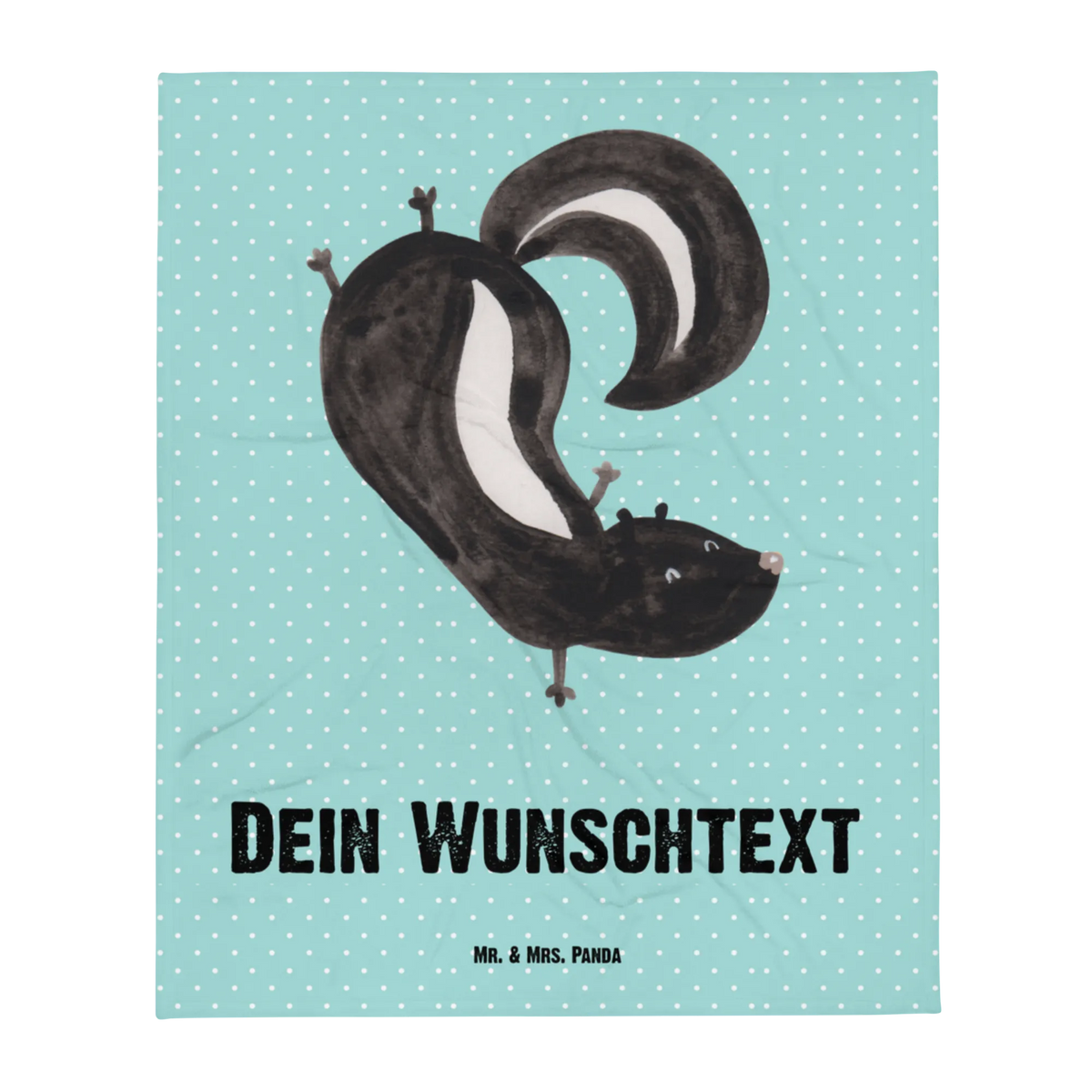 Baby blanket with name skunk handstand Skunk, stink, skunk, predator, playground, wild animal, playful, child