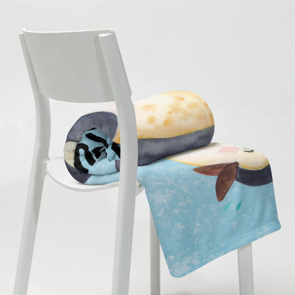 Kocyk dla niemowląt pingwin Śmiech Geschenk Geburt, Babygeschenk, Krabbeldecke, Babydecke, Babyecke Kuscheldecke, Pinguin, lustiger Spruch, Humor, Optimismus, Fröhlichkeit, Fröhlich, Pinguine, Lachen