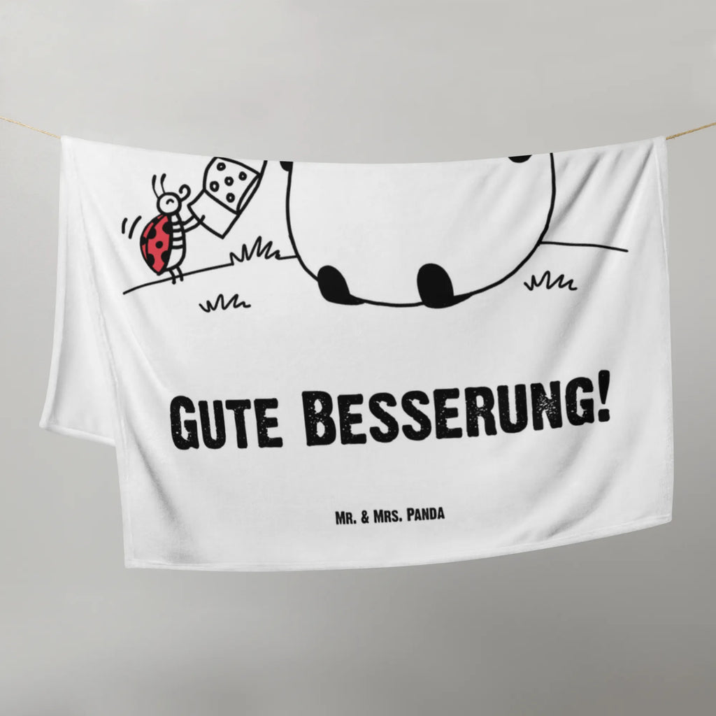 Kocyk dla niemowląt Panda Szybkiego powrotu do zdrowia Krabbeldecke, Babydecke, Babyecke Kuscheldecke, Geschenk Geburt, Babygeschenk