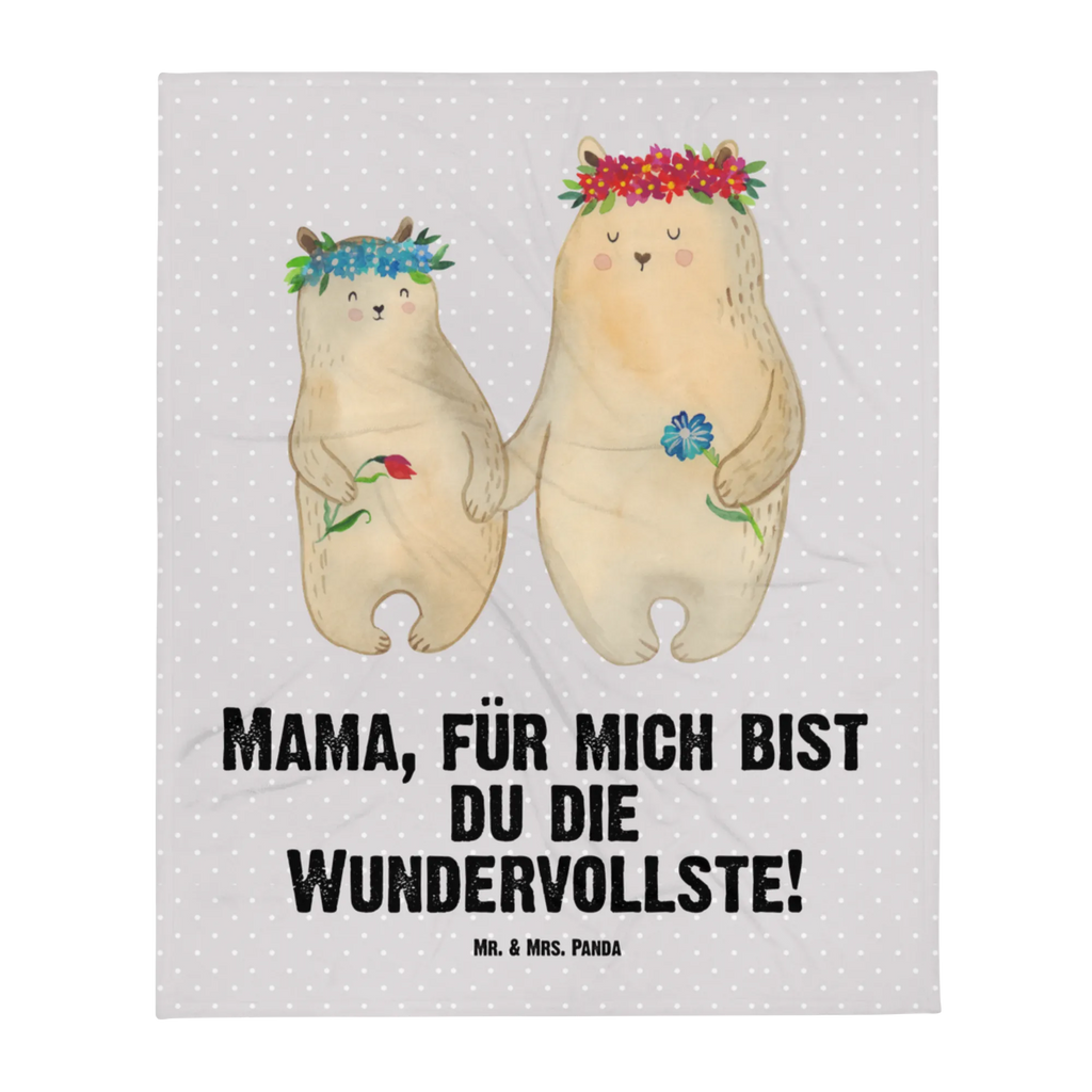 Baby blanket Bears with flower crown Family, Father's Day, Mother's Day, brother, sister, Mom, Dad, children, Bear, mommy, favorite person, favorite mommy, mom, daughter, family, best mommy, bears, role model, world best mommy, daughters, gift mommy. mother's day, child