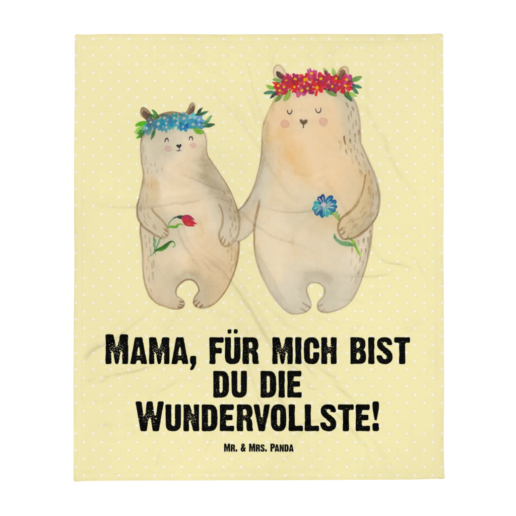 Baby blanket Bears with flower crown Family, Father's Day, Mother's Day, brother, sister, Mom, Dad, children, Bear, mommy, favorite person, favorite mommy, mom, daughter, family, best mommy, bears, role model, world best mommy, daughters, gift mommy. mother's day, child