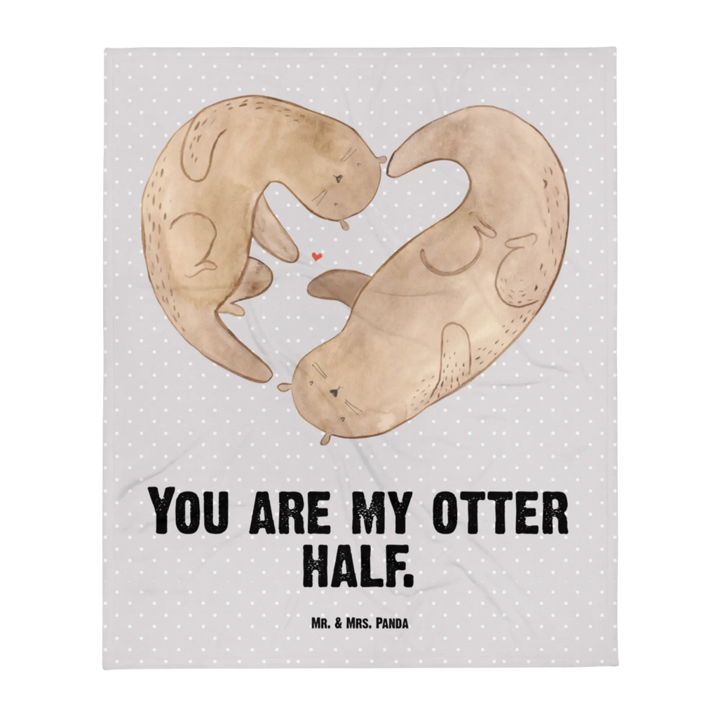 Babydecke Otter Herz Geschenk Geburt, Babygeschenk, Krabbeldecke, Babydecke, Babyecke Kuscheldecke, Otter, Fischotter, Seeotter, Liebesgeschenk, Herz, Bessere Hälfte, Liebe, Liebesbeweis, Hochzeitstag, gemeinsames Leben, Love you, Verlobung, Jahrestag