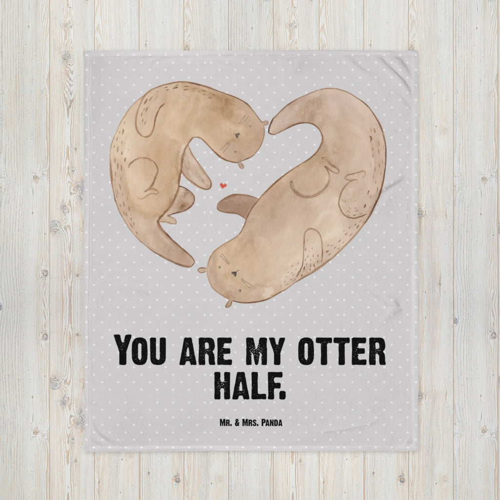 Babydecke Otter Herz Geschenk Geburt, Babygeschenk, Krabbeldecke, Babydecke, Babyecke Kuscheldecke, Otter, Fischotter, Seeotter, Liebesgeschenk, Herz, Bessere Hälfte, Liebe, Liebesbeweis, Hochzeitstag, gemeinsames Leben, Love you, Verlobung, Jahrestag