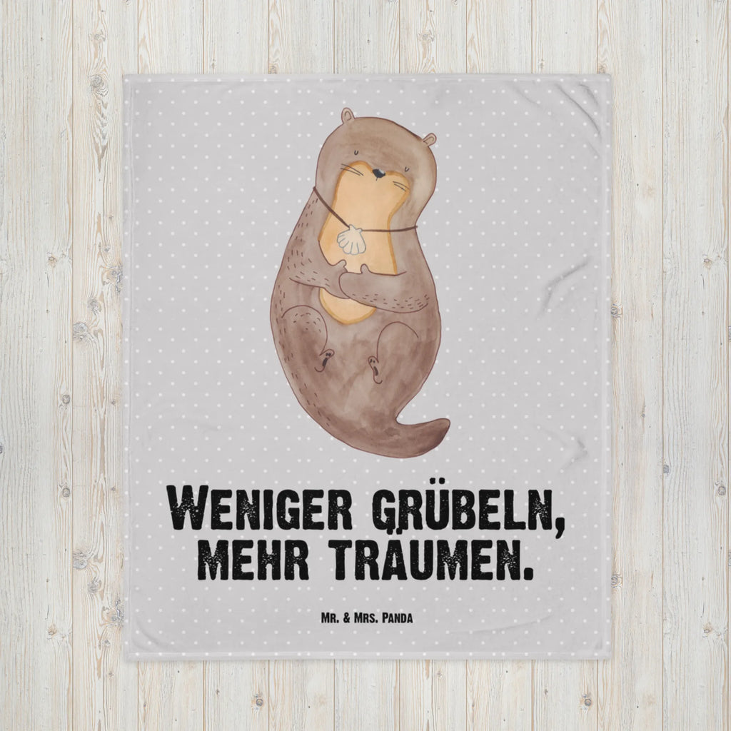 Kocyk dla niemowląt wydra muszla Geschenk Geburt, Babydecke, Babyecke Kuscheldecke, Krabbeldecke, Babygeschenk, Otter, Fischotter, Seeotter, träumen, Büro, grübeln, Motivation, Tagträumen, Otterliebe