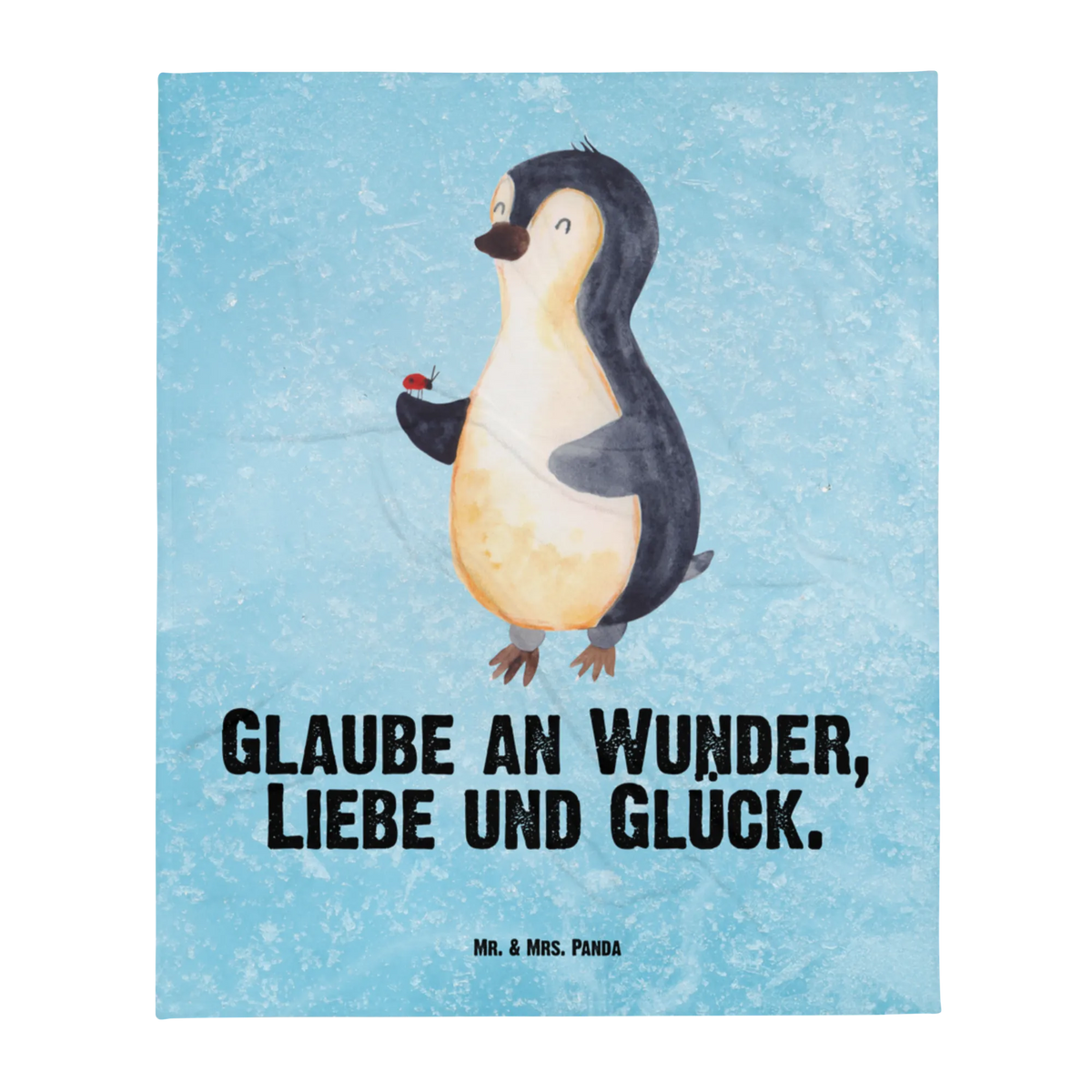 Babydecke Pinguin Marienkäfer Kinderdecke, Plaid, Schmusedecke, Schlummerdecke, Erstlingsdecke, Babydecke, Kuschelplaid, Babybettdecke, Kinderwagendecke, Fleecedecke, Pinguin, Glück, Freude, Pinguine, Marienkäfer, Liebe, Wunder, Lebensfreude