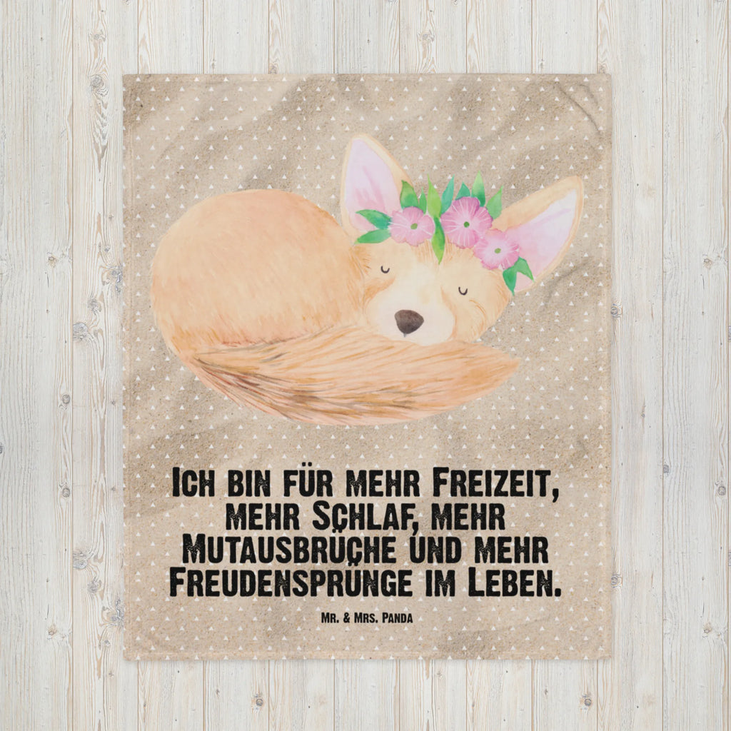 Baby blanket desert fox Flower Babydecke, Geschenk Geburt, Krabbeldecke, Babyecke Kuscheldecke, Babygeschenk, Afrika, Wildtiere, Blumen, Blumenkranz, Wüste, Glücklich, Wüstenfuchs