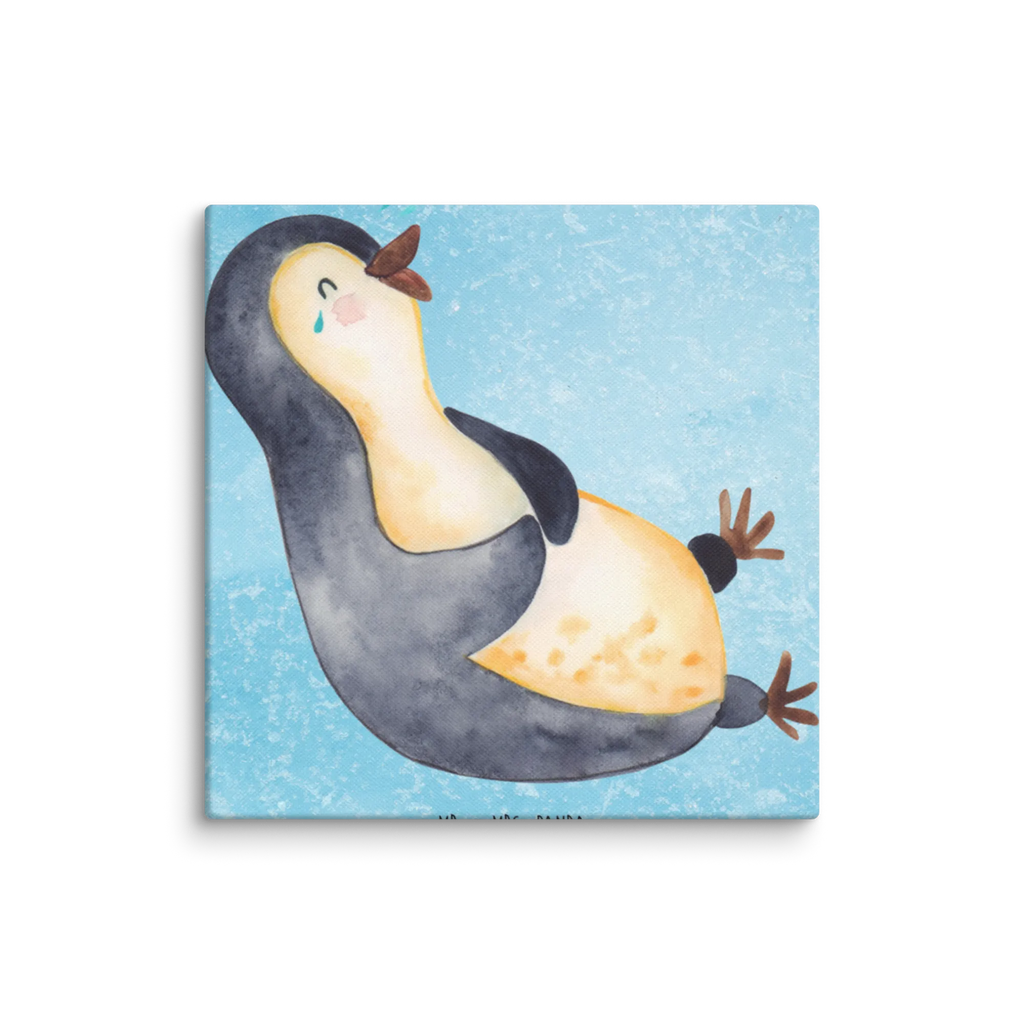 Canvas picture Penguin Laugh Dekoration, Kunstdruck, Bild, Wanddeko, Leinwand, Pinguin, Pinguine, lustiger Spruch, Lachen, Fröhlichkeit, Fröhlich, Optimismus, Humor