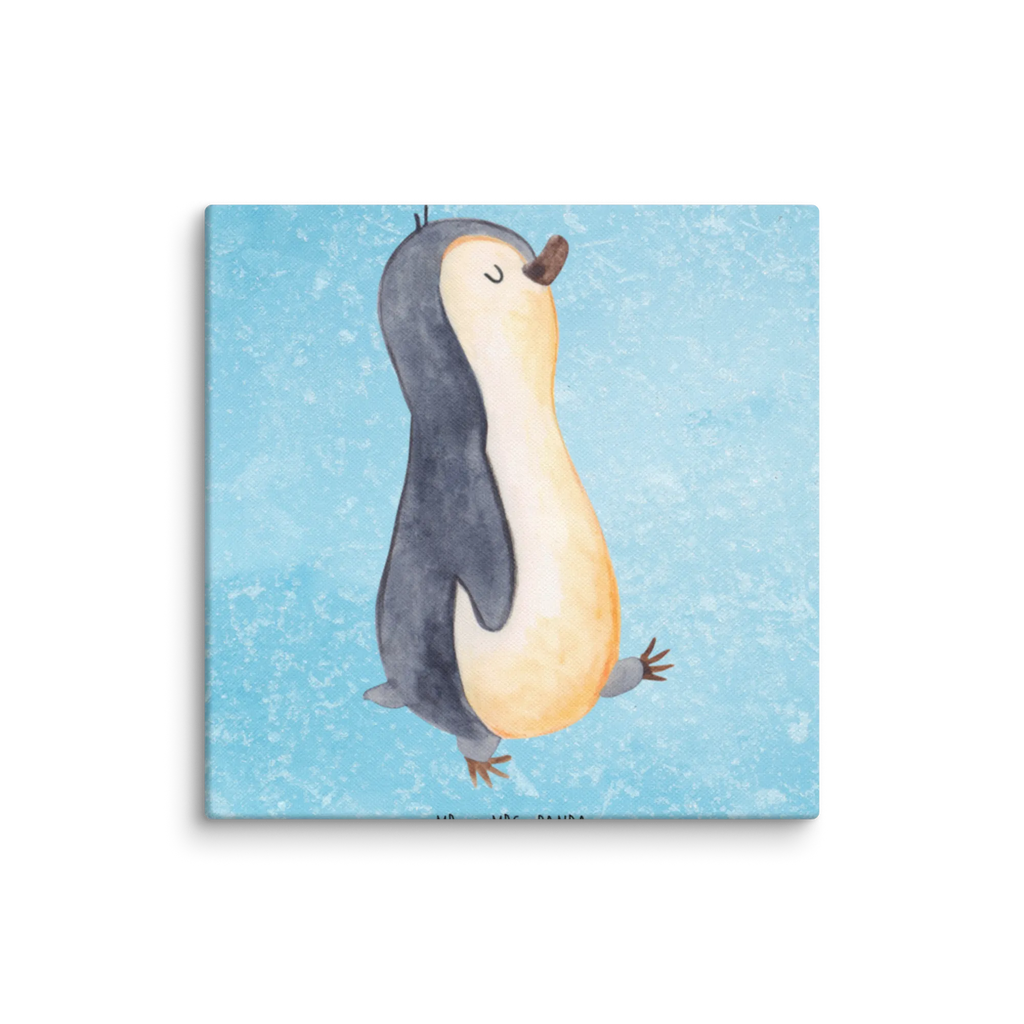 Leinwand Bild Pinguin marschierend Dekoration, Kunstdruck, Wanddeko, Bild, Leinwand, Pinguin, Familie, Schwester, Langschläfer, Bruder, Frühaufsteher, Pinguine