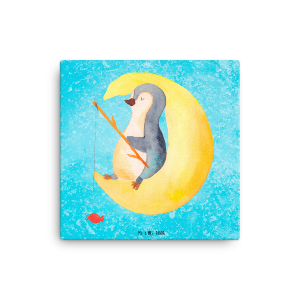Canvas picture Penguin moon Kunstdruck, Leinwand, Pinguin, Nachtruhe, Gästezimmer, Schlafzimmer, Einschlafen, schlafen, Schlafstörungen, Pinguine, Spruch