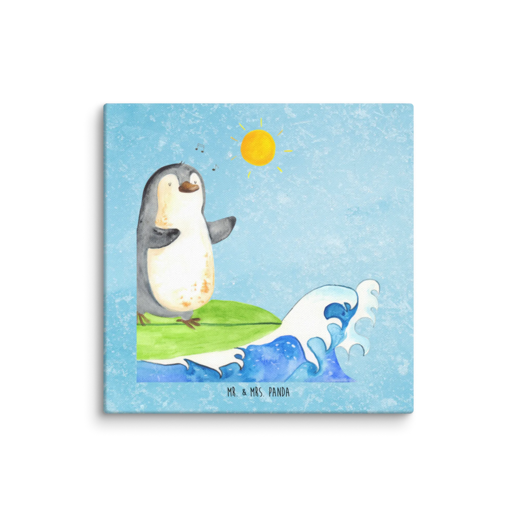 Canvas picture Penguin surfer Kunstdruck, Leinwand, Pinguin, Wellen, Surfer, Portugal, Urlaub, Wellen Reiten, Pinguine, Surfen, Hawaii