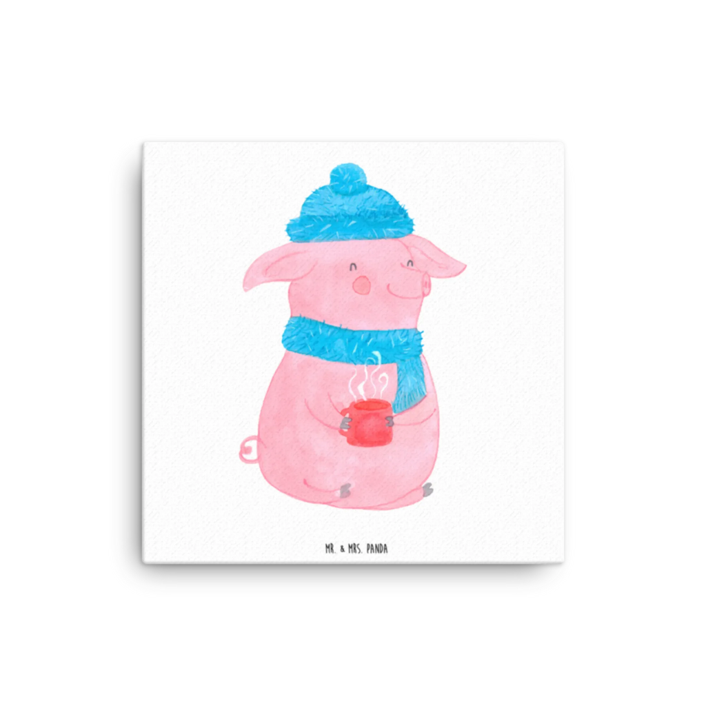 Leinwand Bild Lallelndes Glühschwein Kunstdruck, Leinwand, Weihnachten, Winter, Weihnachtsdeko, Nikolaus, Advent, Heiligabend, Wintermotiv, Betrunken, Spruch, Glühwein, Weihnachtsmarkt