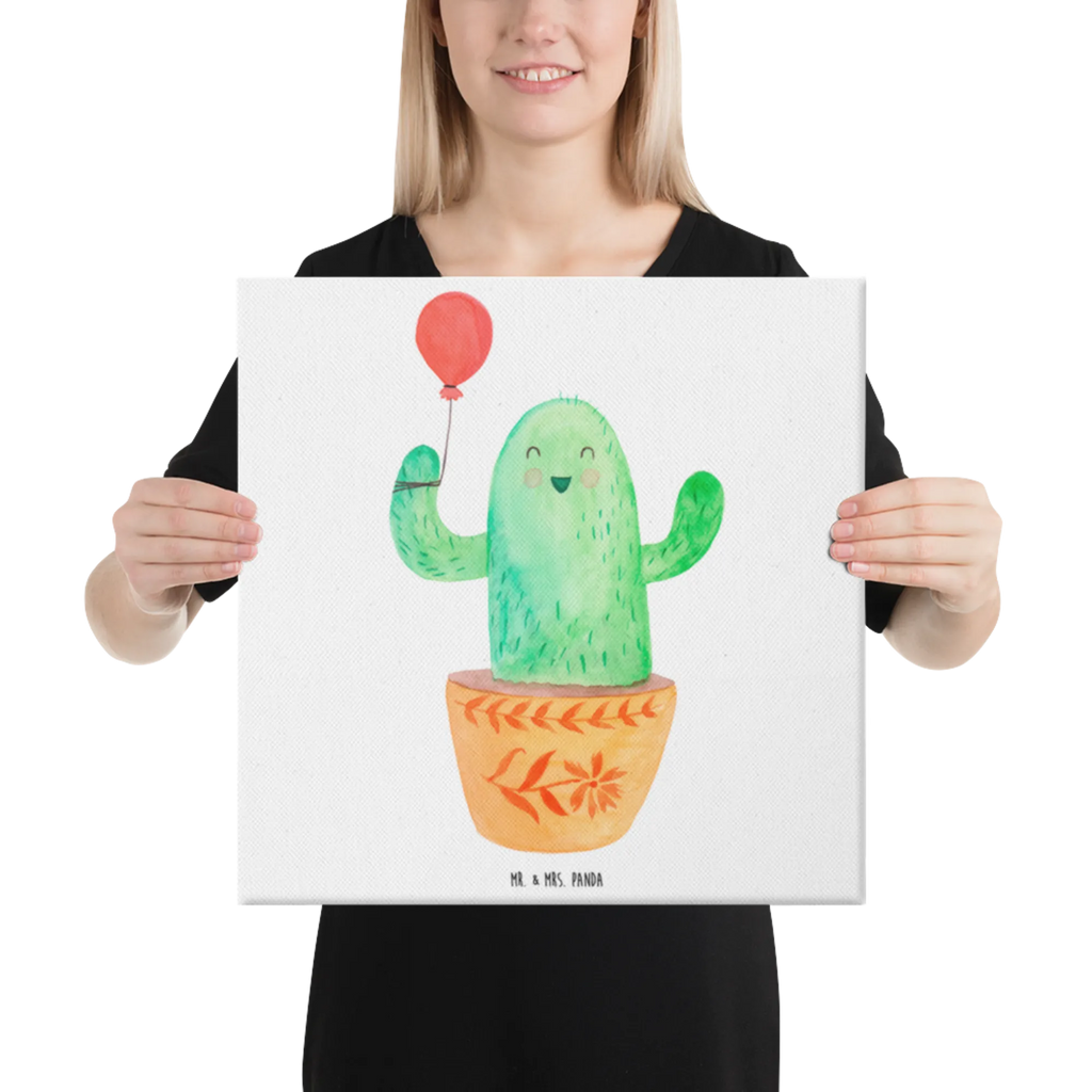 Canvas picture cactus balloon Dekoration, Kunstdruck, Bild, Leinwand, Wanddeko, Kaktus, Kakteen, Büroalltag, Ausbildung, Stress, Freude, Prüfung, Büro, Freund, Neustart, Luftballon, Freundin