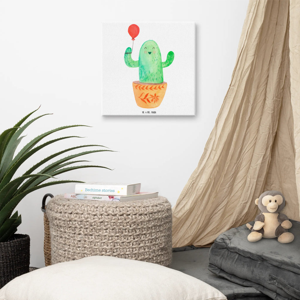 Canvas picture cactus balloon Dekoration, Kunstdruck, Bild, Leinwand, Wanddeko, Kaktus, Kakteen, Büroalltag, Ausbildung, Stress, Freude, Prüfung, Büro, Freund, Neustart, Luftballon, Freundin