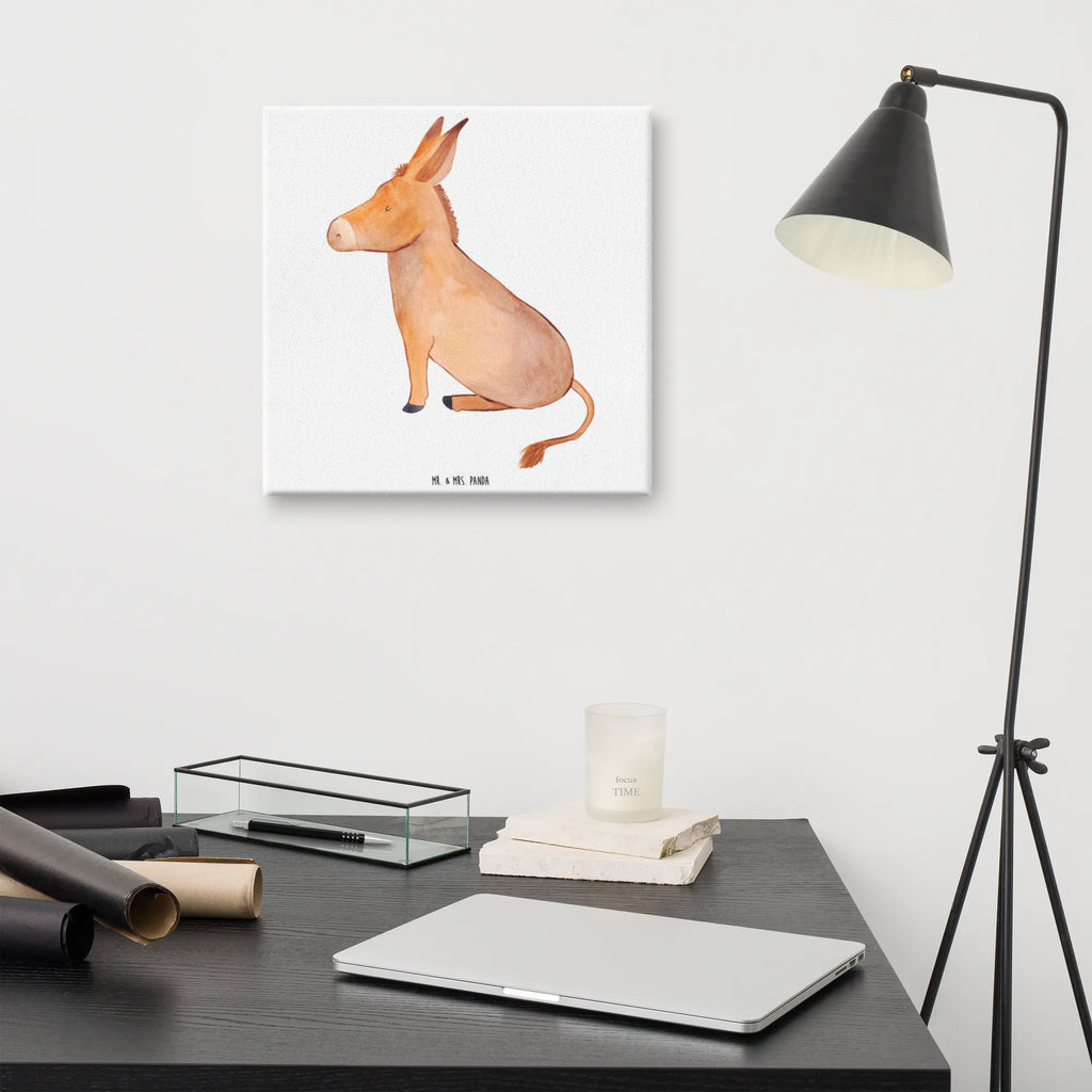 Canvas picture Donkey Kunstdruck, Leinwand, Lustige Sprüche, Tiere, Tiermotive, Gute Laune, Lebensmut, Positive Gedanken, Mut, Esel, Weisheit, Ziel, Tapferkeit, Erfolg, Lebensglück, Zuversicht, Lebensziel