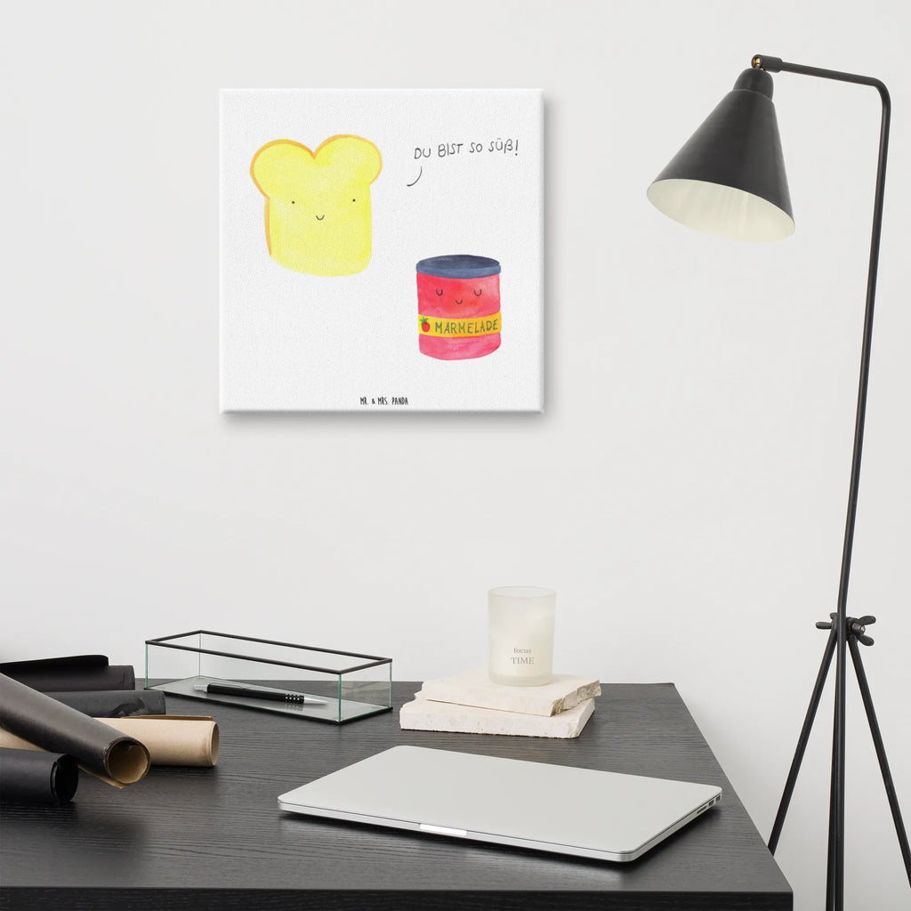 Canvas picture toast jam Wanddeko, Bild, Leinwand, Kunstdruck, Dekoration, Tiermotive, Gute Laune, lustige Sprüche, Tiere, Brot, Küche Deko, Marmelade, Toast, Frühstück Einladung, süße Postkarte, süß, Toastbrot, Dreamteam, Küche Spruch