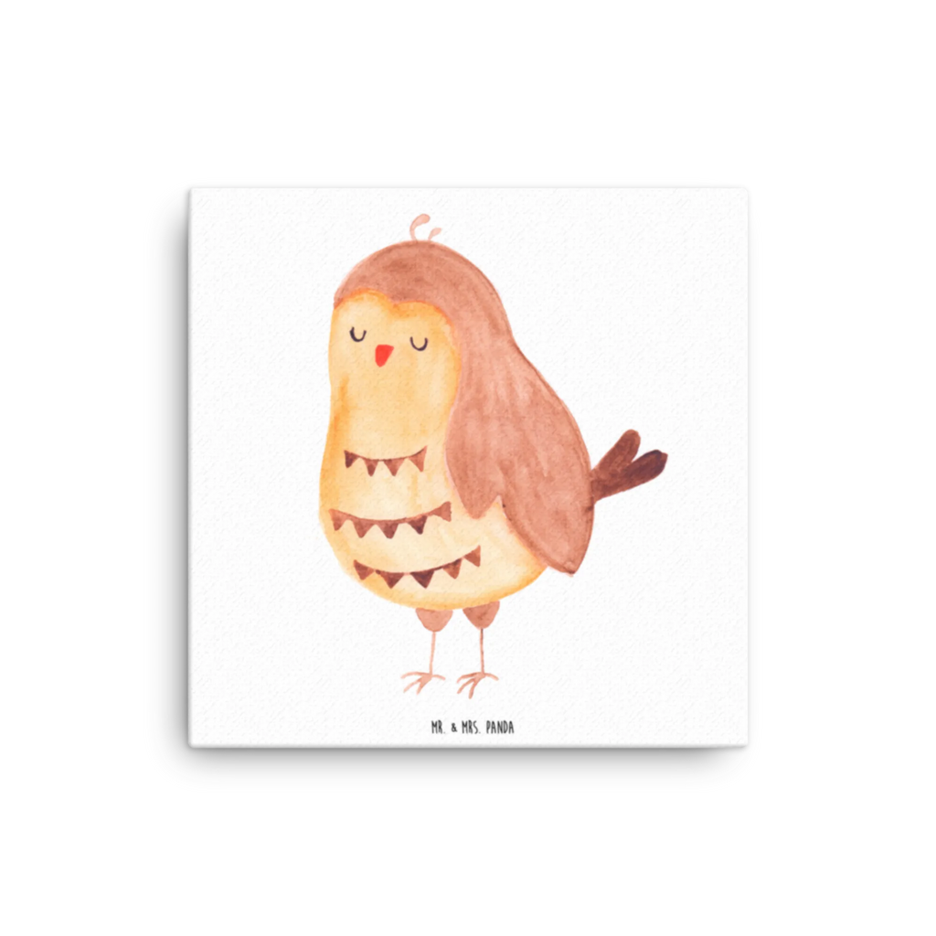 Canvas picture Owl Satisfied Leinwand, Kunstdruck, Eule, Owl, Wortspiel Lustig, Eule Deko, Geschenk Hochzeitstag, Eule Spruch, Romantisch, Liebe Spruch, Spruch schön