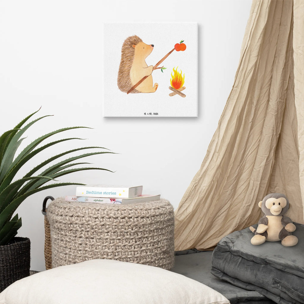 Canvas picture Hedgehog grilling Wanddeko, Bild, Dekoration, Leinwand, Kunstdruck, Tiermotive, Gute Laune, lustige Sprüche, Tiere, Sinn des Lebens, Grillen, Ziele, arbeitslos, Spruch, Igel, Motivation