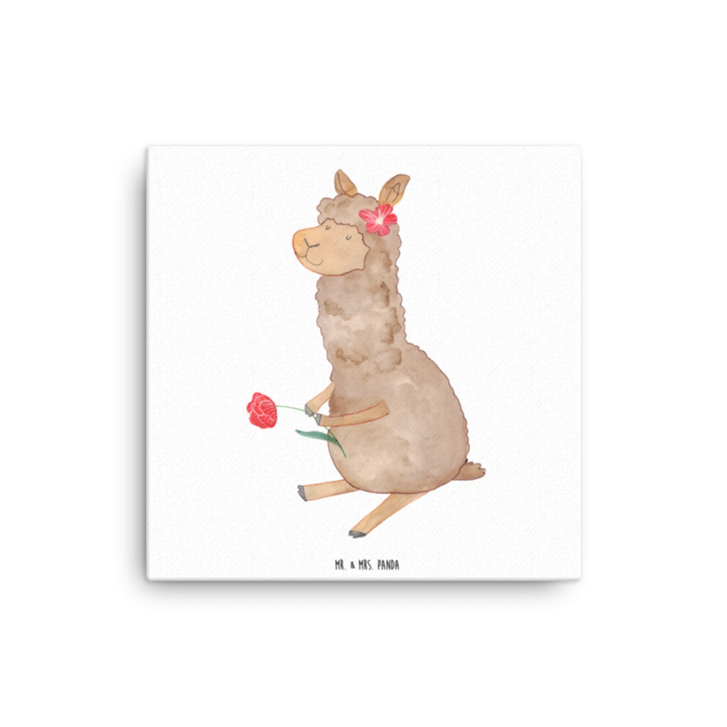 Canvas picture alpaca flower Kunstdruck, Leinwand, Lama, Alpaka, Alpaka Witz, Alpaka Spruch, Blume, Lamas, Alpaka Geschenk, Alpaka Dekoration, Alpaka Zitat, Motiv Alpaka, Alpaka Dekor