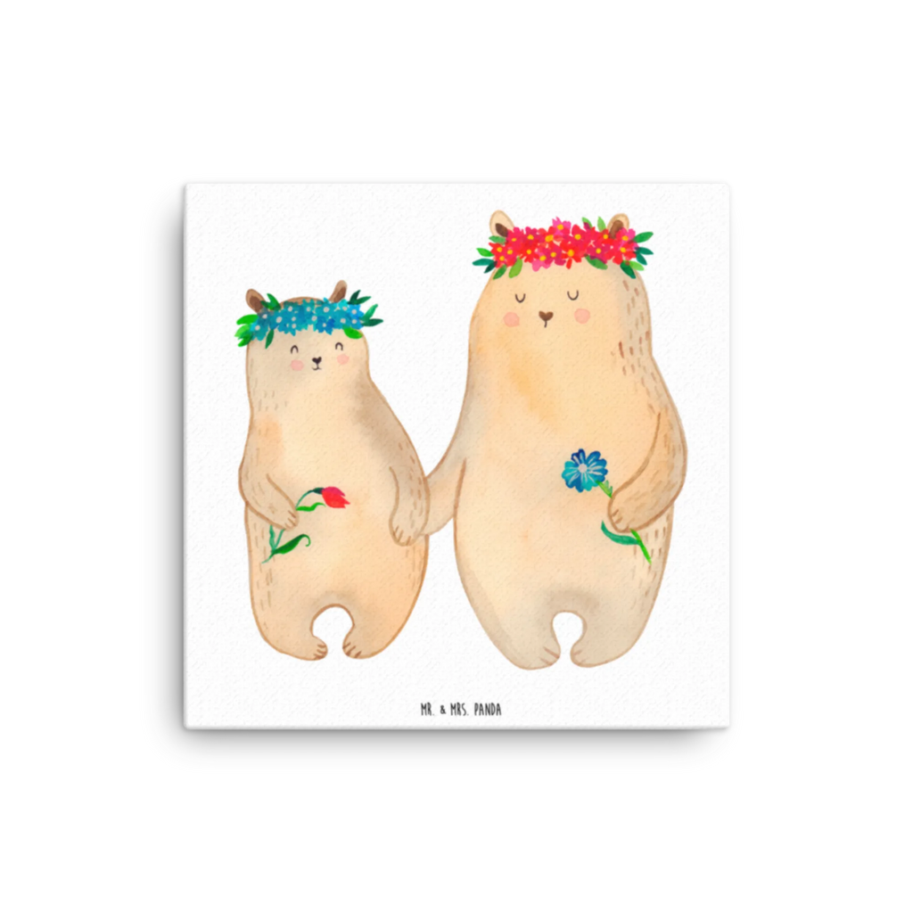 Canvas picture Bears with flower crown Kunstdruck, Bild, Leinwand, Wanddeko, Mama, Schwester, Opa, Bruder, Vatertag, Oma, Muttertag, Familie, Papa, Vorbild, Lieblingsmensch, beste Mutter, Kind, Bären, weltbeste Mama, Bär, Geschenk Mama. Muttertag, Lieblingsmama, Mutti, Tochter, Töchter, Mami, Mutter, Family, Kinder