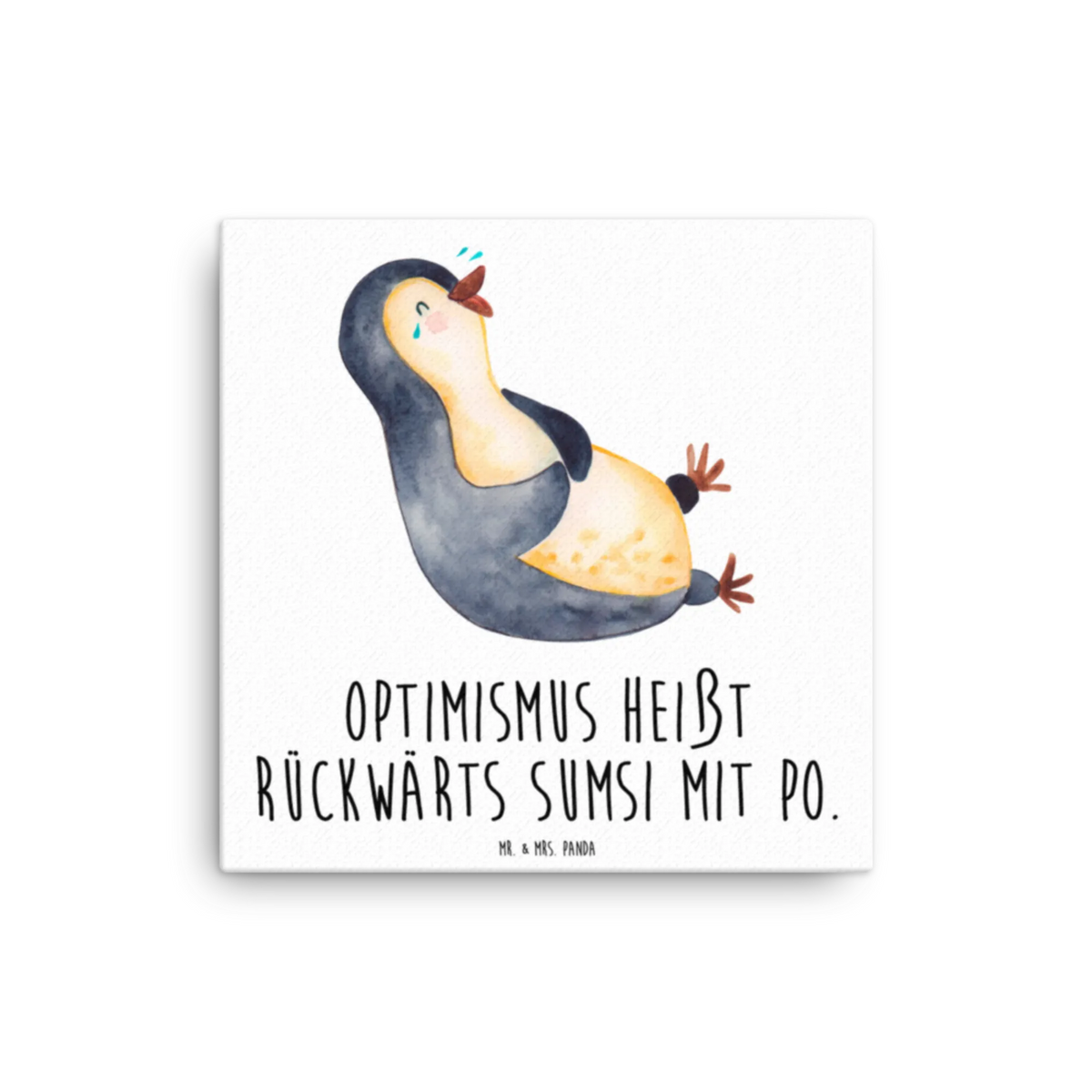 Leinwand Bild Pinguin Lachen Kunstdruck, Leinwand, Pinguin, Lachen, Humor, Lustiger Spruch, Optimismus, Fröhlichkeit, Pinguine, Fröhlich