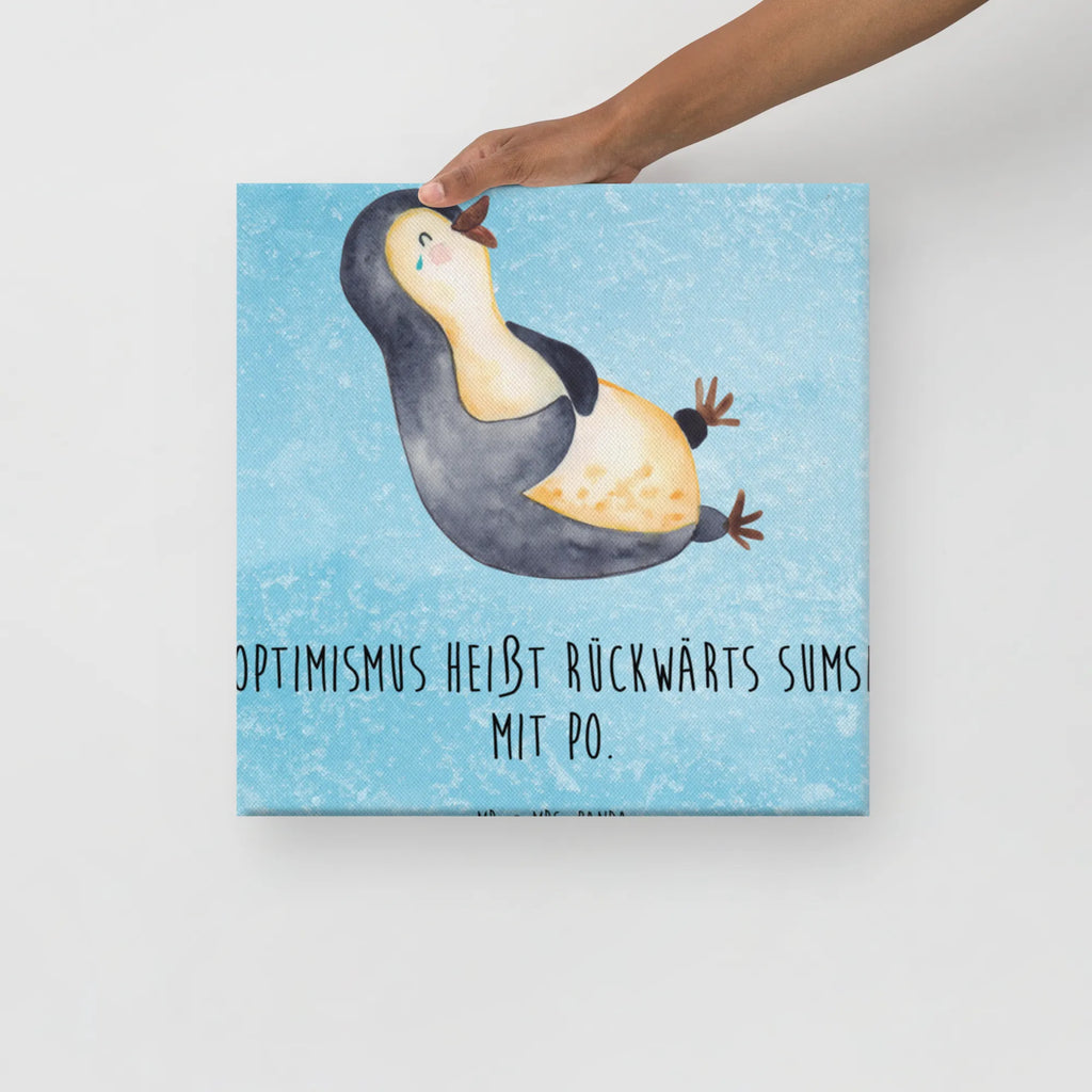 Canvas picture Penguin Laugh Dekoration, Kunstdruck, Bild, Wanddeko, Leinwand, Pinguin, Pinguine, lustiger Spruch, Lachen, Fröhlichkeit, Fröhlich, Optimismus, Humor