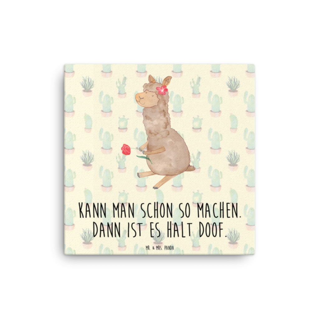 Canvas picture alpaca flower Kunstdruck, Leinwand, Lama, Alpaka, Alpaka Witz, Alpaka Spruch, Blume, Lamas, Alpaka Geschenk, Alpaka Dekoration, Alpaka Zitat, Motiv Alpaka, Alpaka Dekor