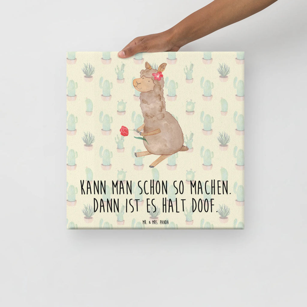 Canvas picture alpaca flower Kunstdruck, Leinwand, Lama, Alpaka, Alpaka Witz, Alpaka Spruch, Blume, Lamas, Alpaka Geschenk, Alpaka Dekoration, Alpaka Zitat, Motiv Alpaka, Alpaka Dekor