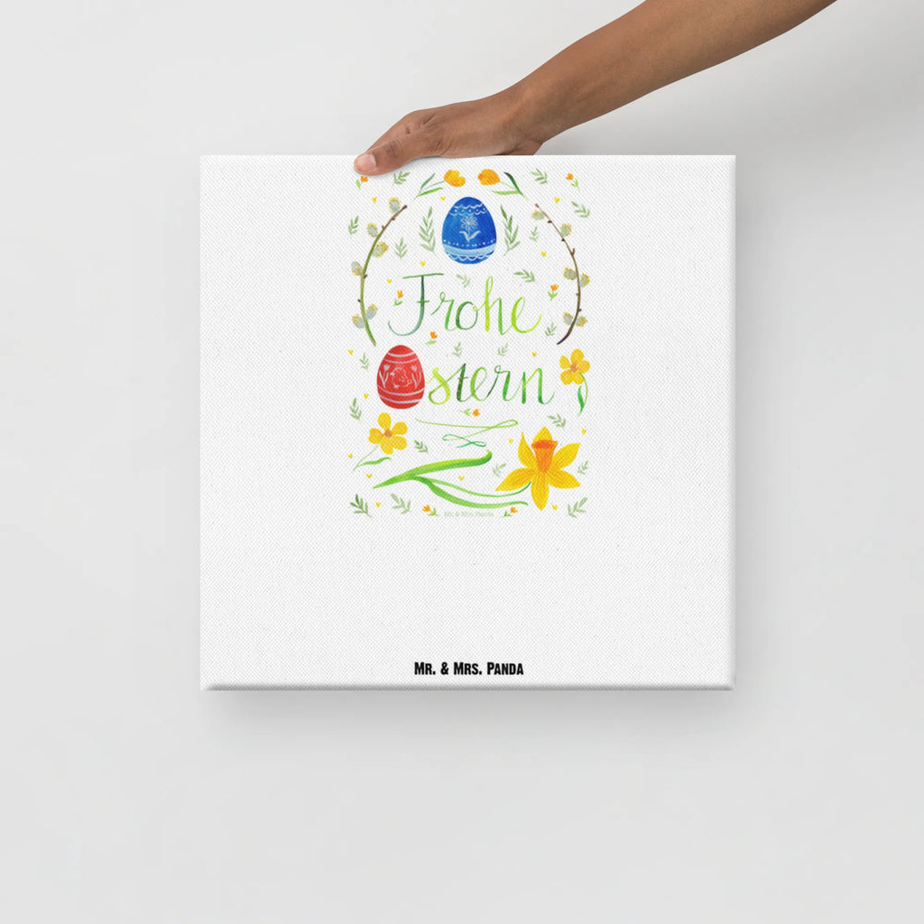 Canvas picture Easter happy Easter Wanddeko, Dekoration, Bild, Leinwand, Kunstdruck, Ostern, Osterhase, Ostergeschenke, Osternest, Osterdeko, Geschenke zu Ostern, Ostern Geschenk, Ostergeschenke Kinder, Ostern Kinder, Osterei, bemalte Ostereier, Frohe Ostern, Osterblume, Weidenkätzchen. Lettering, Ostergrüße
