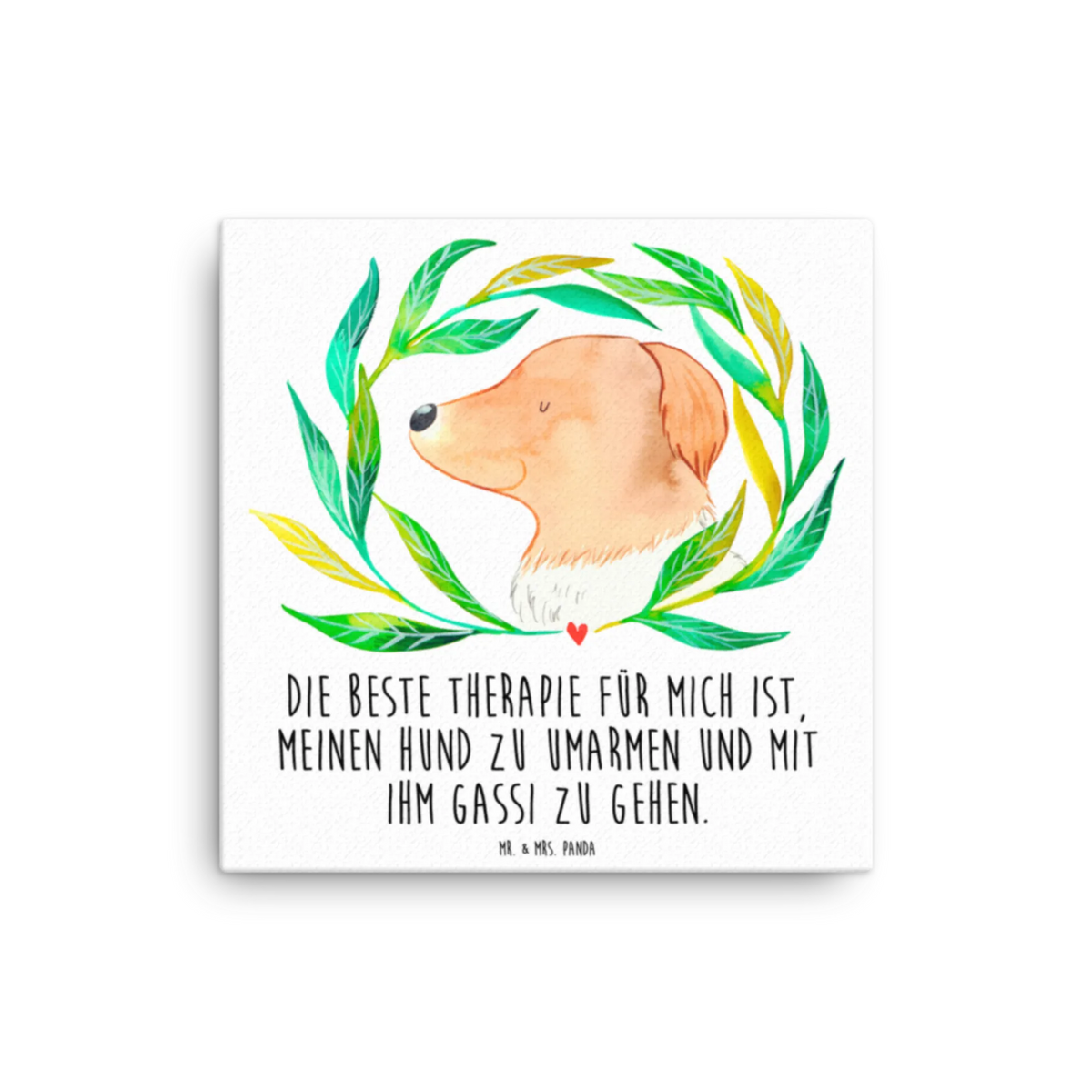 Leinwand Bild Hund Blumen Kunstdruck, Leinwand, Hund, Sprüche, Hunderasse, Hundebesitzer, Hundemotiv, Haustier, Tierliebhaber, Ranke, Hunde, Therapie, Hundeglück, Hundeliebe, Selbsttherapie