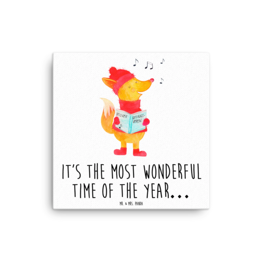 Canvas picture Fox Singer Kunstdruck, Leinwand, Weihnachtsdeko, Winter, Nikolaus, Advent, Heiligabend, Wintermotiv, Weihnachten, Singen, Füchse, Weihnachtslieder, Sänger, Geschenk Sänger, Fuchs