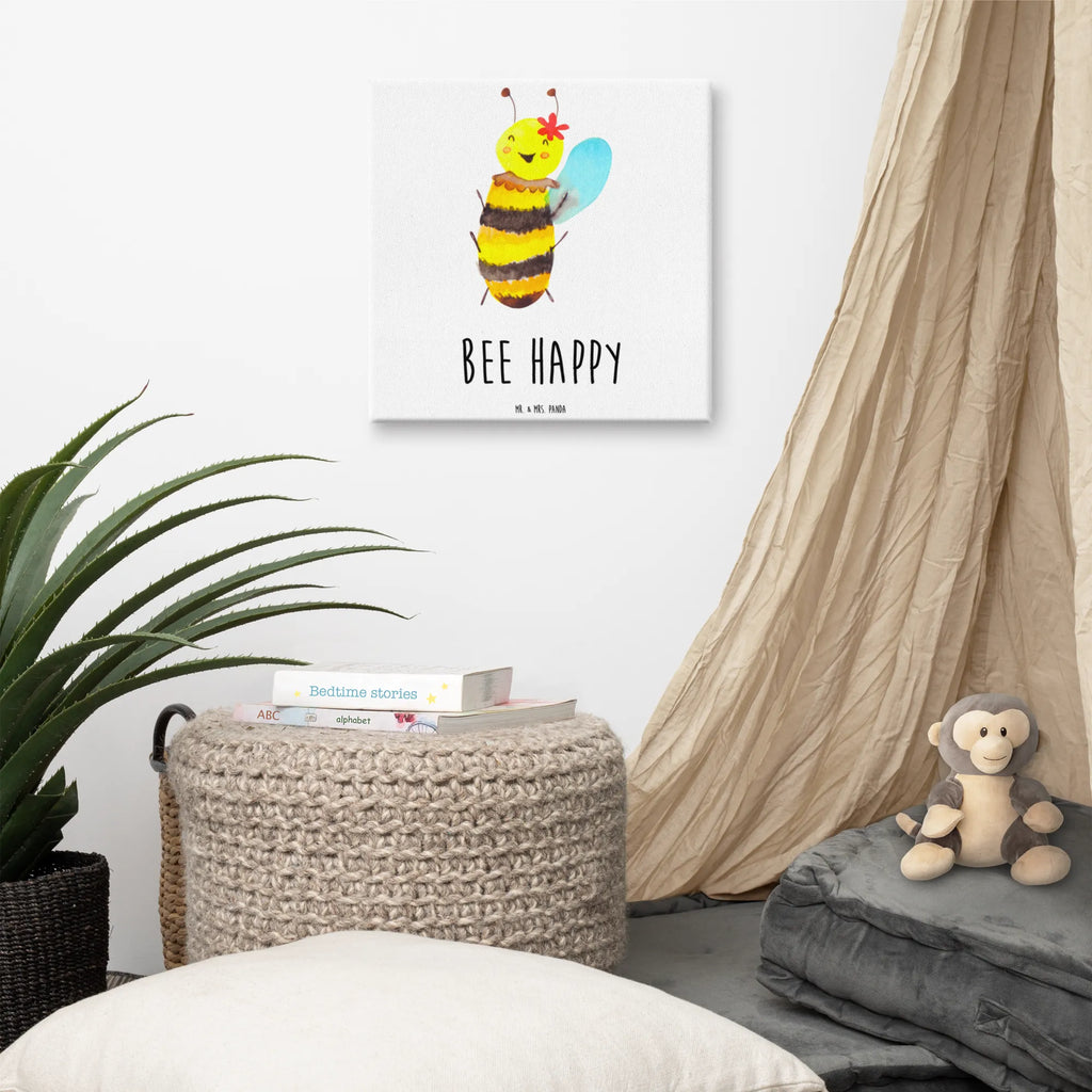 Canvas picture bee happy Kunstdruck, Leinwand, Hummel, Biene, Wespe